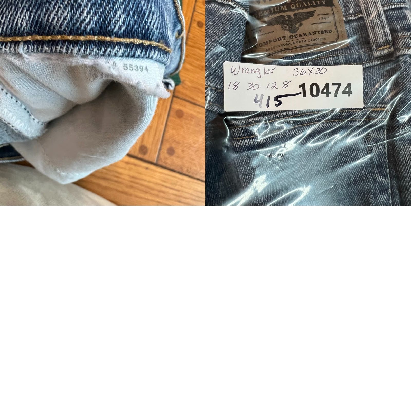 Wrangler Wrangler Mens Casual Straight Leg Flat Front Jeans Blue Denim Size 36X30 Size US 36 / EU 52 - 8 Thumbnail