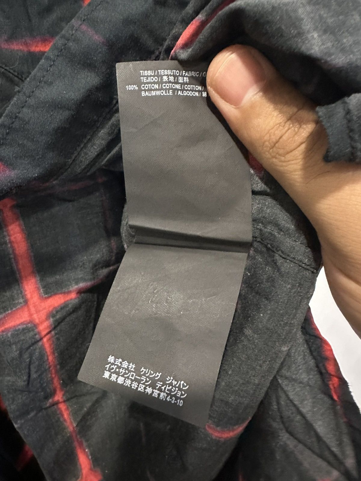 Saint Laurent Paris Saint Laurent FW14 Vamp Red and Black Flannel Size US S / EU 44-46 / 1 - 8 Thumbnail