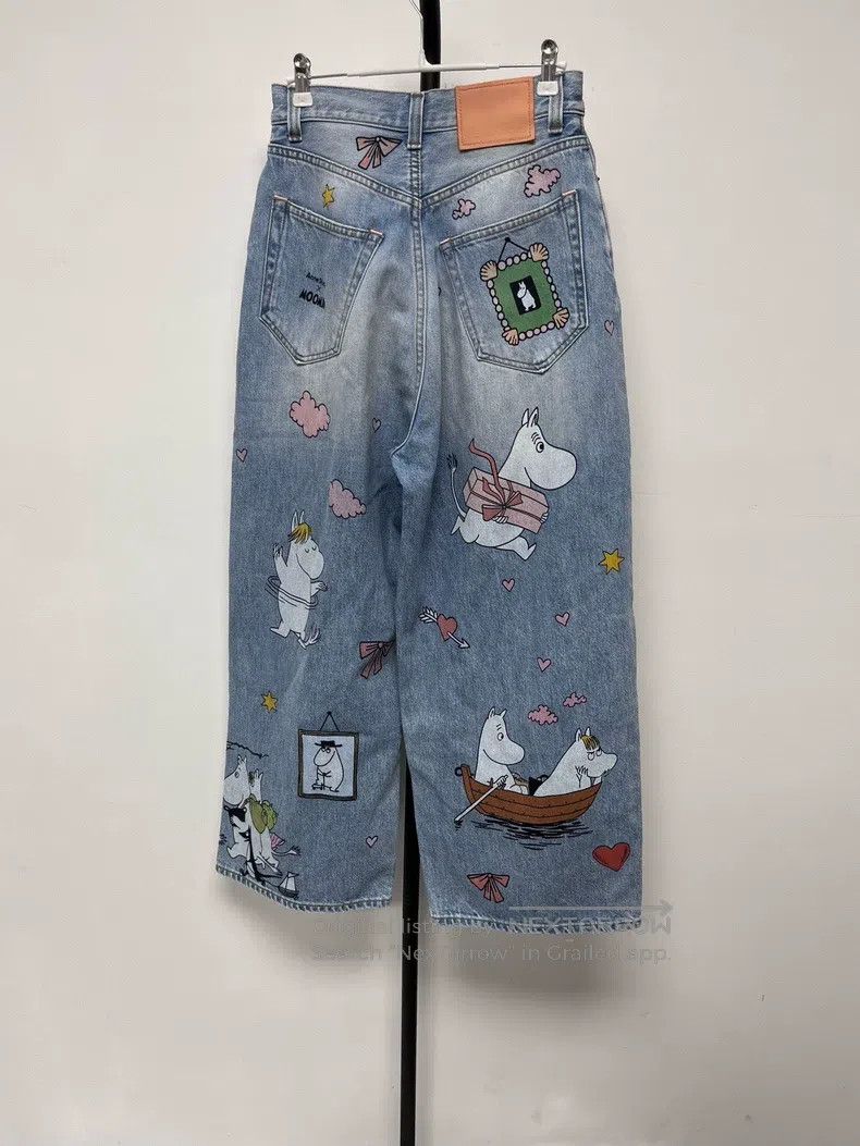 Acne Studios Acne Studios x Moomin collaboration mid-rise ripped print Size 30" / US 8 / IT 44 - 2 Thumbnail