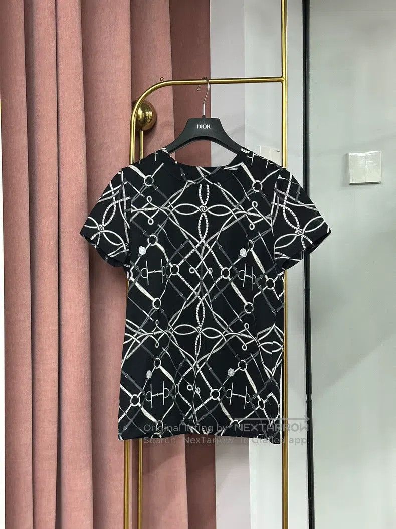 Hermes Hermes Black Short Sleeve Printed T-Shirt Top Size S / US 4 / IT 40 - 1 Thumbnail