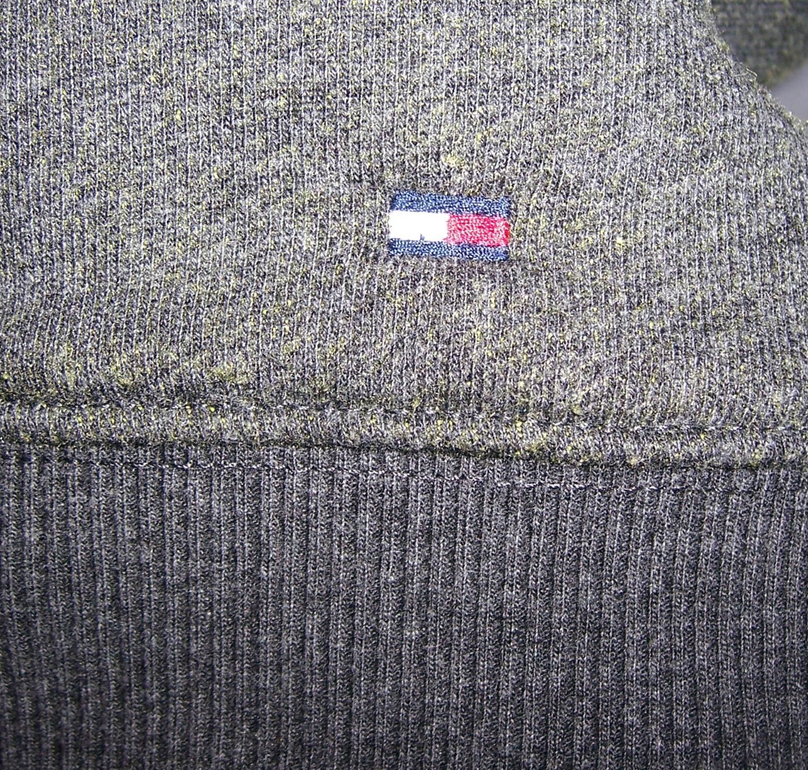 Tommy Hilfiger Tommy Hilfiger Funnel Neck Sweatshirt - Grey/Lime - Size L Size US L / EU 52-54 / 3 - 5 Thumbnail