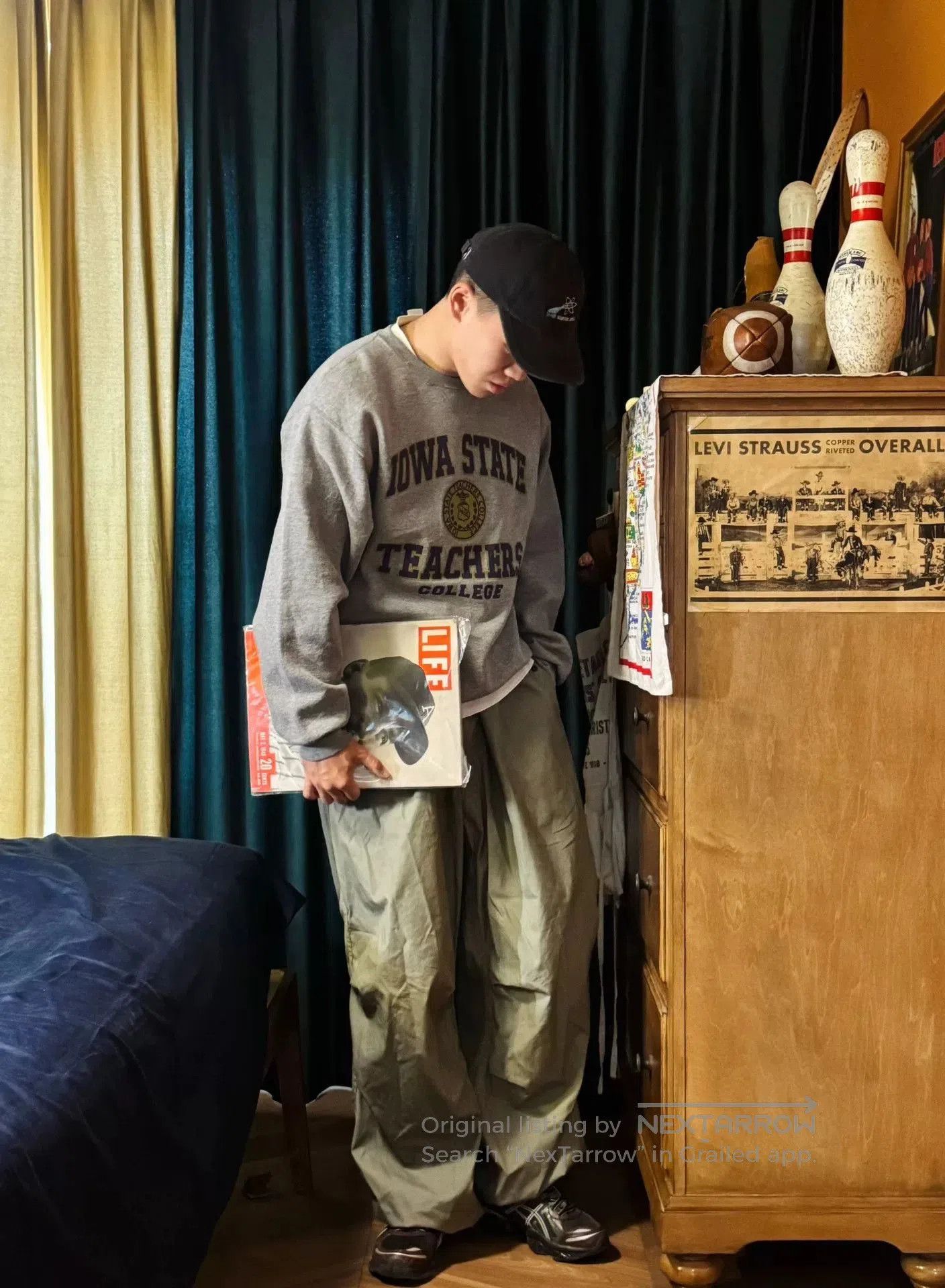 Vintage Vintage 80s Russell Athletic Gray Sweatshirt. Size US L / EU 52-54 / 3 - 6 Thumbnail