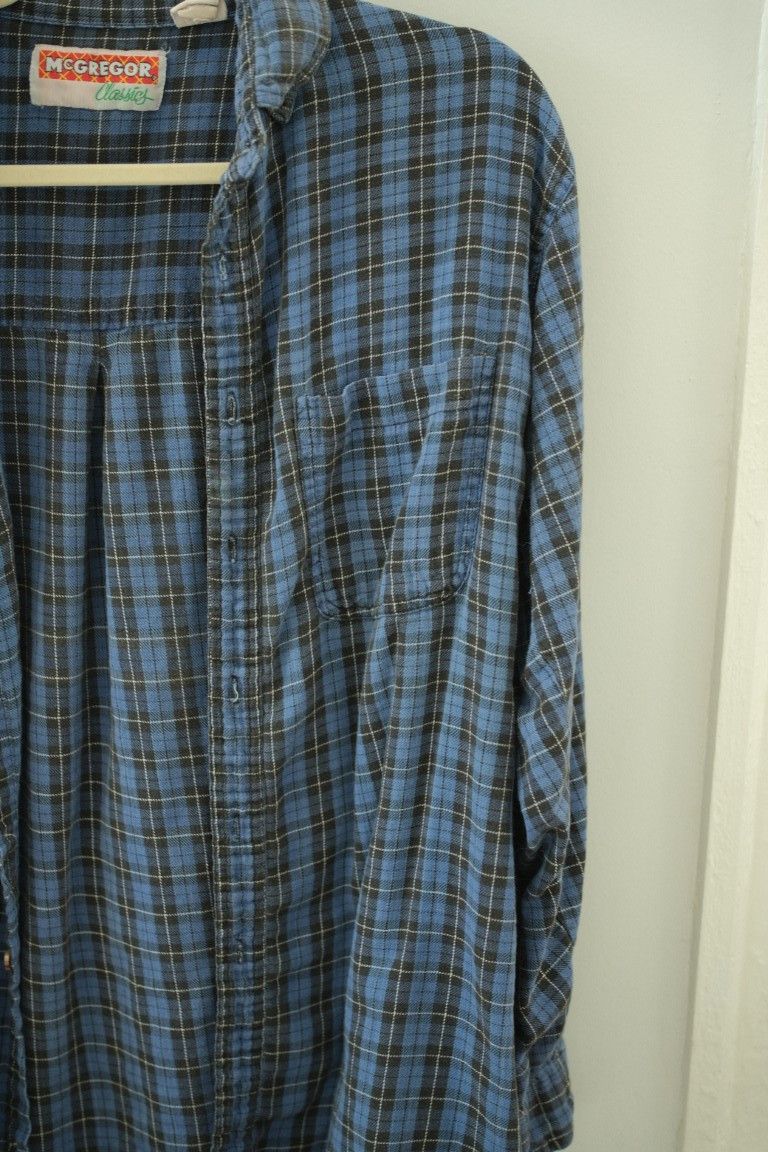 Vintage Vintage Blue Flannel Size US M / EU 48-50 / 2 - 5 Thumbnail