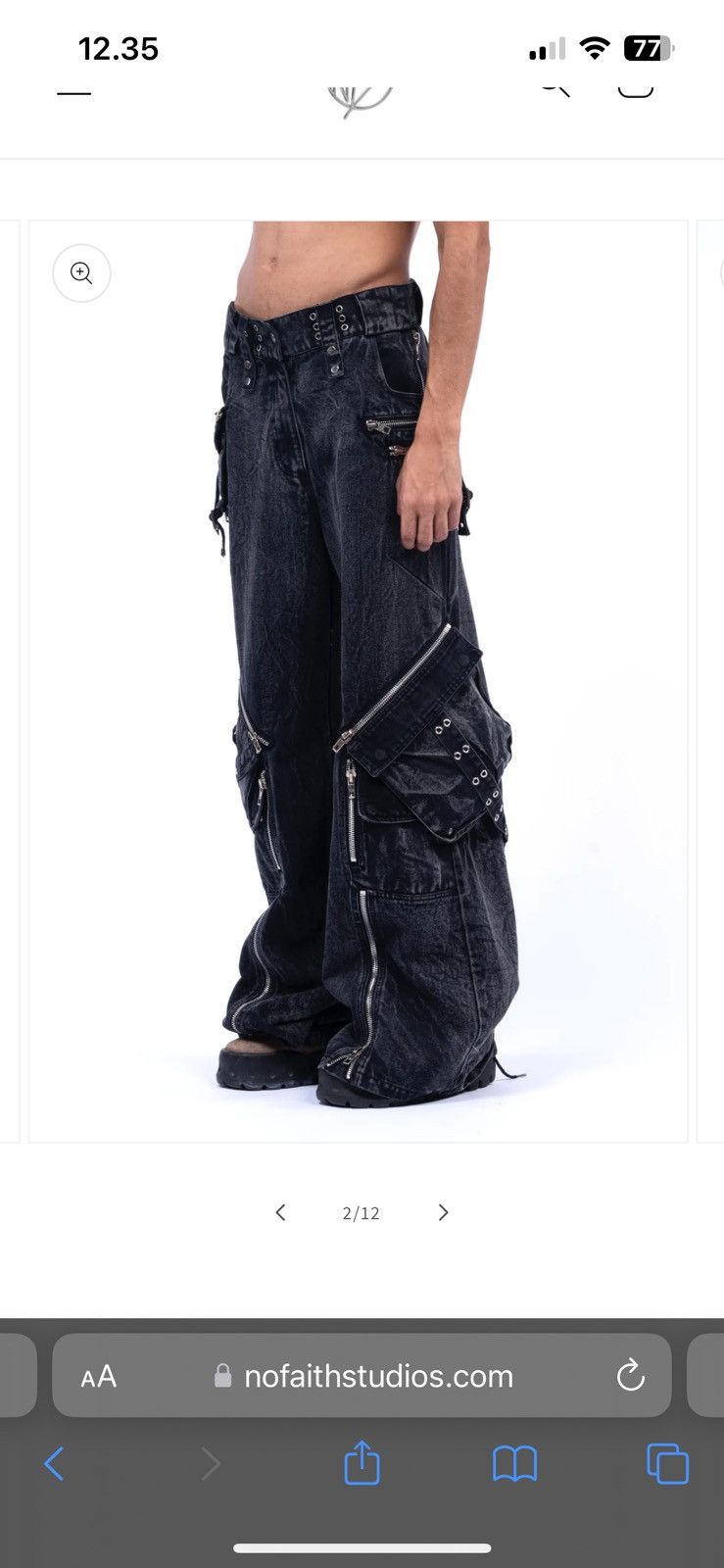 パンツ NO/FAITH STUDIOS BLACK HEAVY CARGO HEAVY WAVE DENIM – NO/FAITH STUDIOS