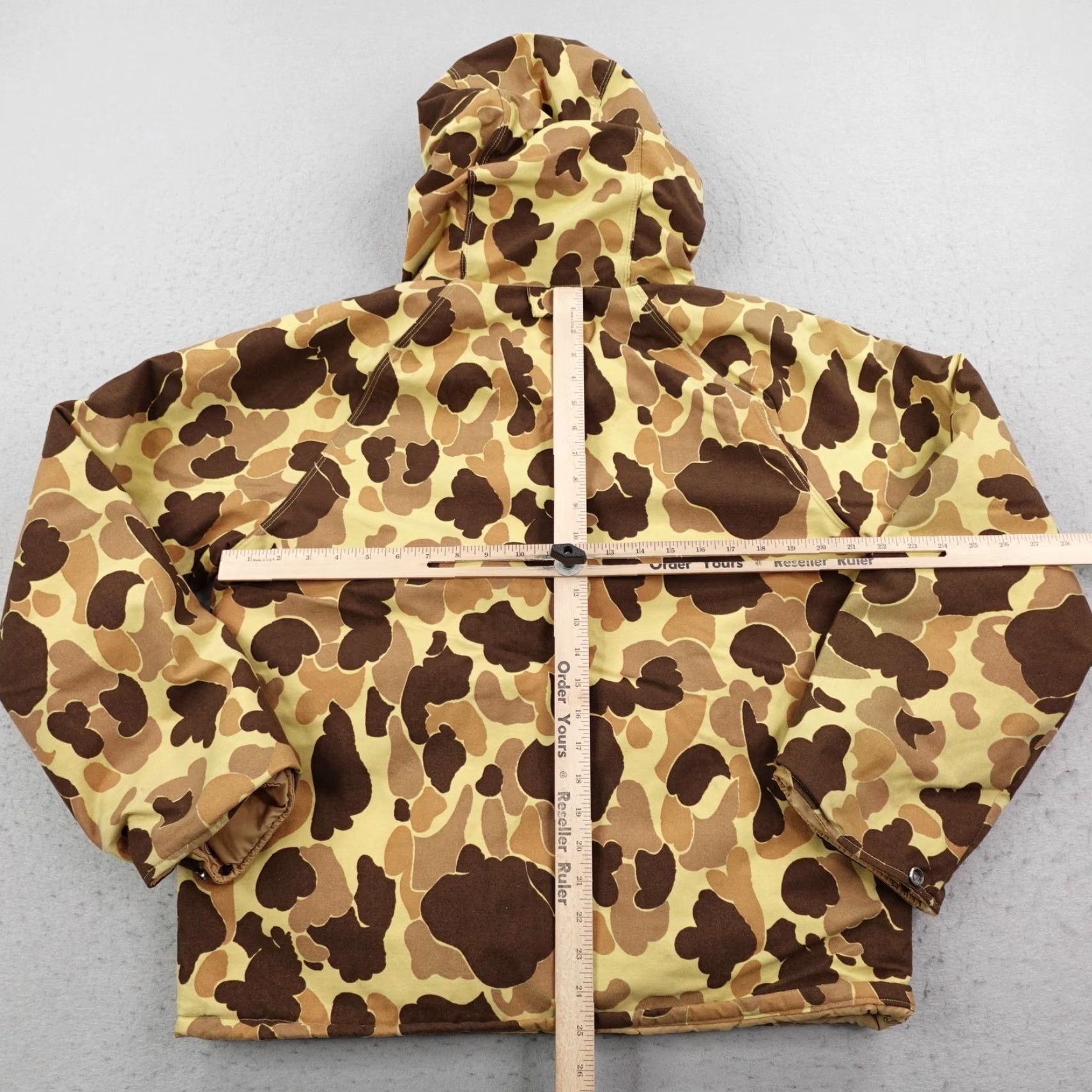 Vintage VINTAGE Cabela's Jacket Mens L Duck Camo Waterproof Hunting Parka Coat 80s Brown Camouflage Mid-Length Zip Size US L / EU 52-54 / 3 - 7 Thumbnail