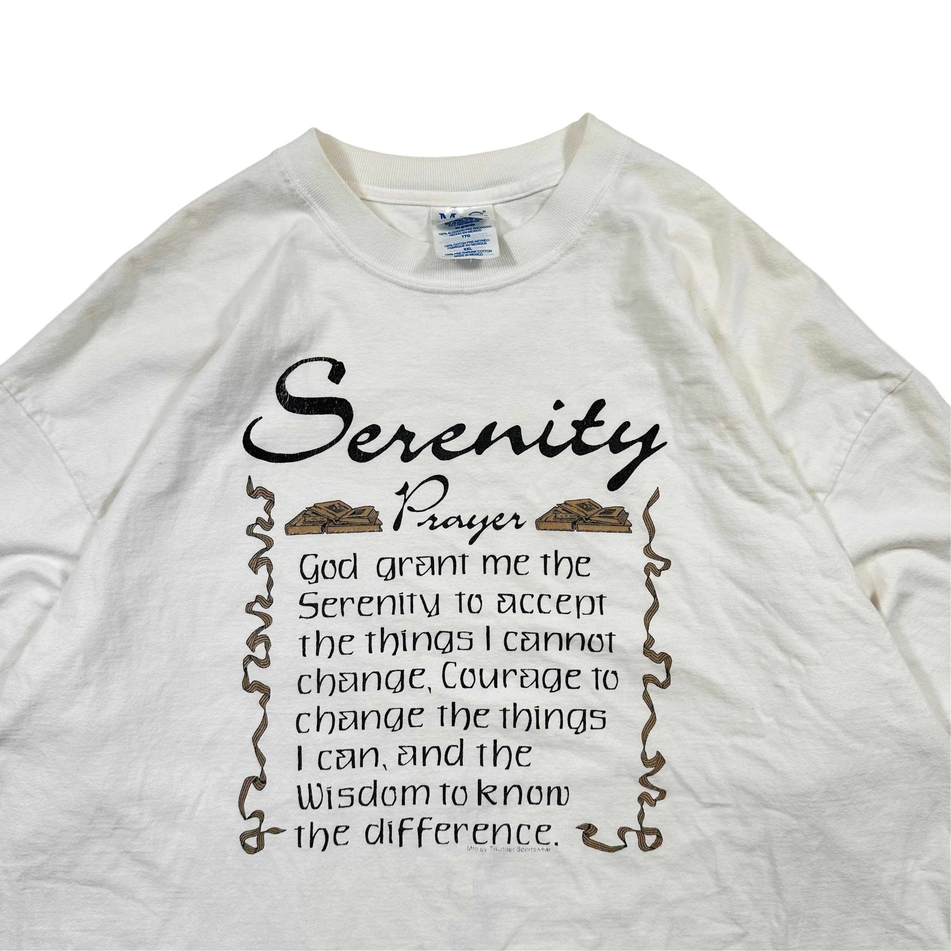 Vintage Vintage 90s Serenity Prayer Big Print Religious T Shirt Size US XXL / EU 58 / 5 - 2 Thumbnail