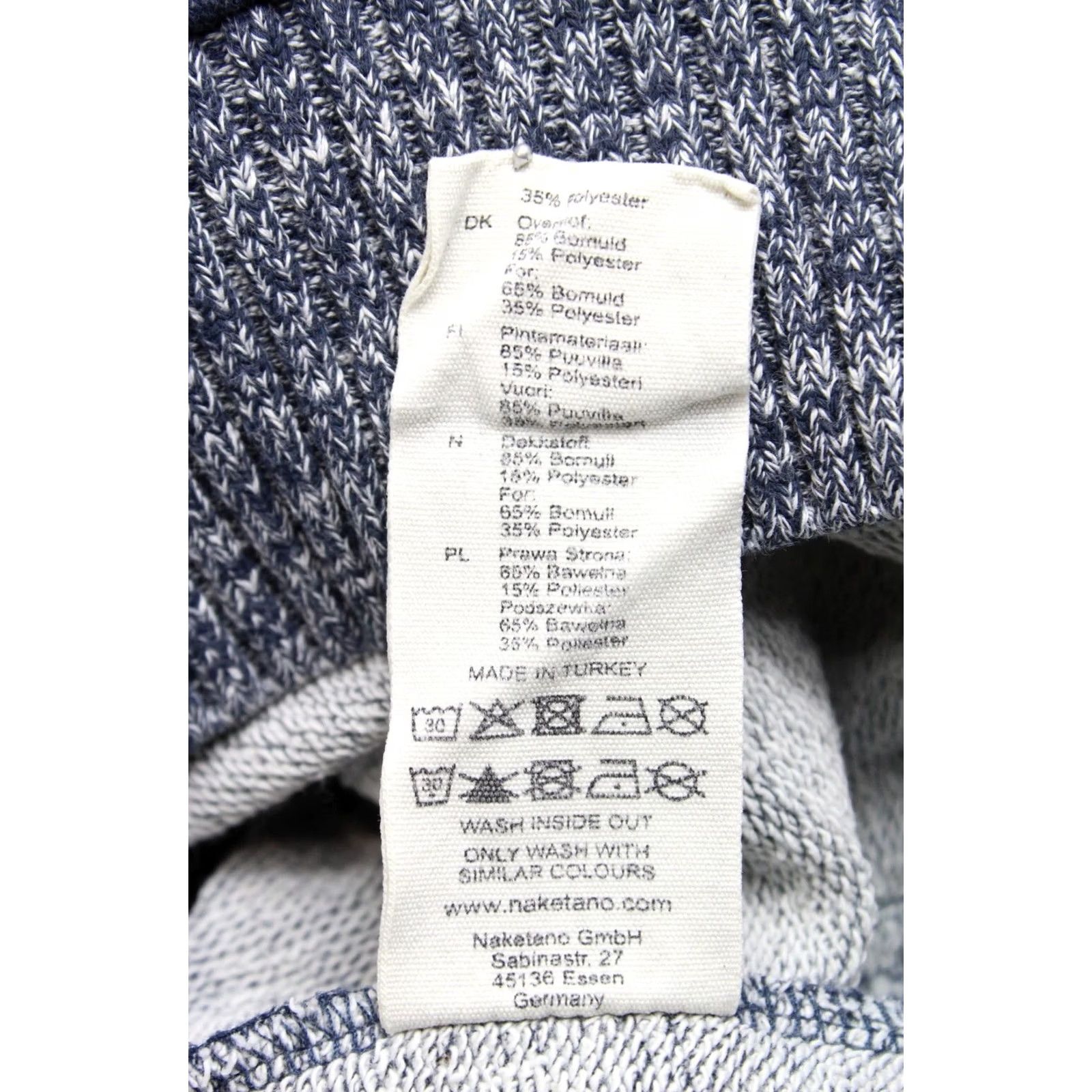 Vintage Naketano The Poet's Choice Hoodie Women Small Cowl Neck Melange Logo Strap Size S / US 4 / IT 40 - 8 Thumbnail