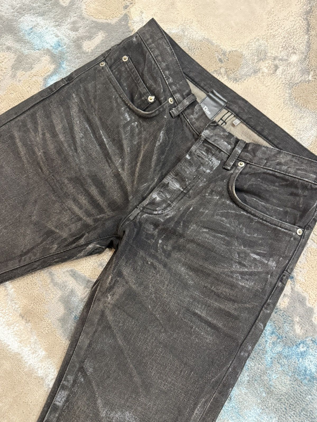 Dior Dior A/W 2004 “Luster” Waxed Denim Size US 29 - 2 Thumbnail