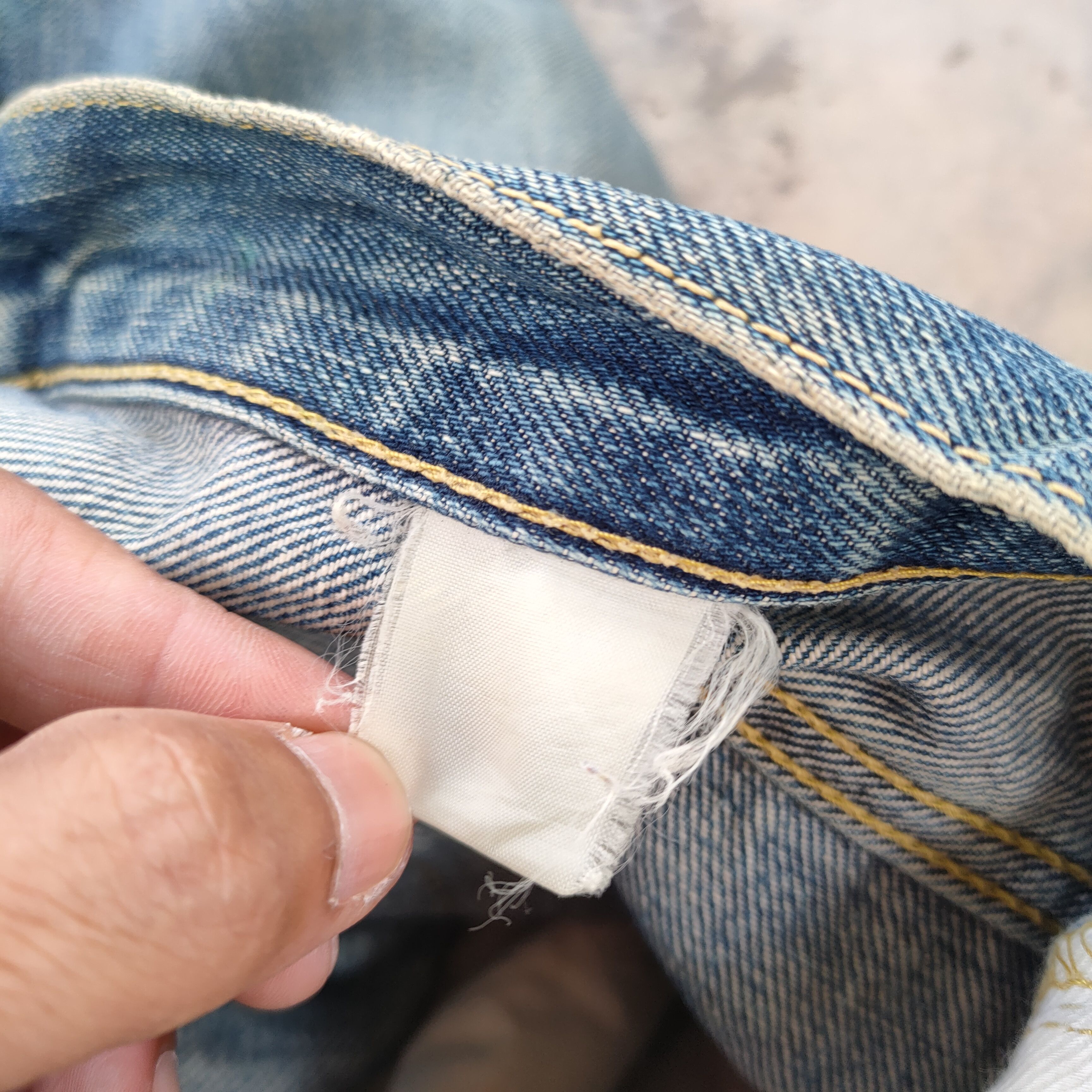 Paul Smith # VINTAGE PAUL SMITH SELVEDGE RUSTY FADED RIPPED JEANS PANTS Size US 30 / EU 46 - 15 Thumbnail