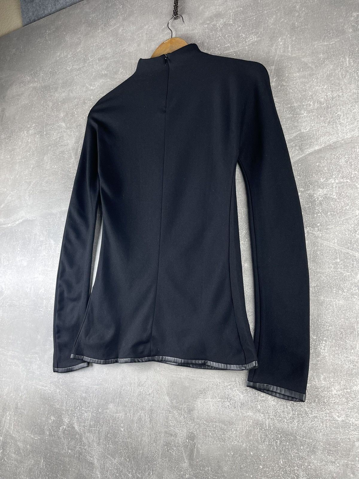 Emporio Armani Emporio Armani Zip Neck Mock Turtleneck Top Black Size 42 Size S / US 4 / IT 40 - 2 Thumbnail