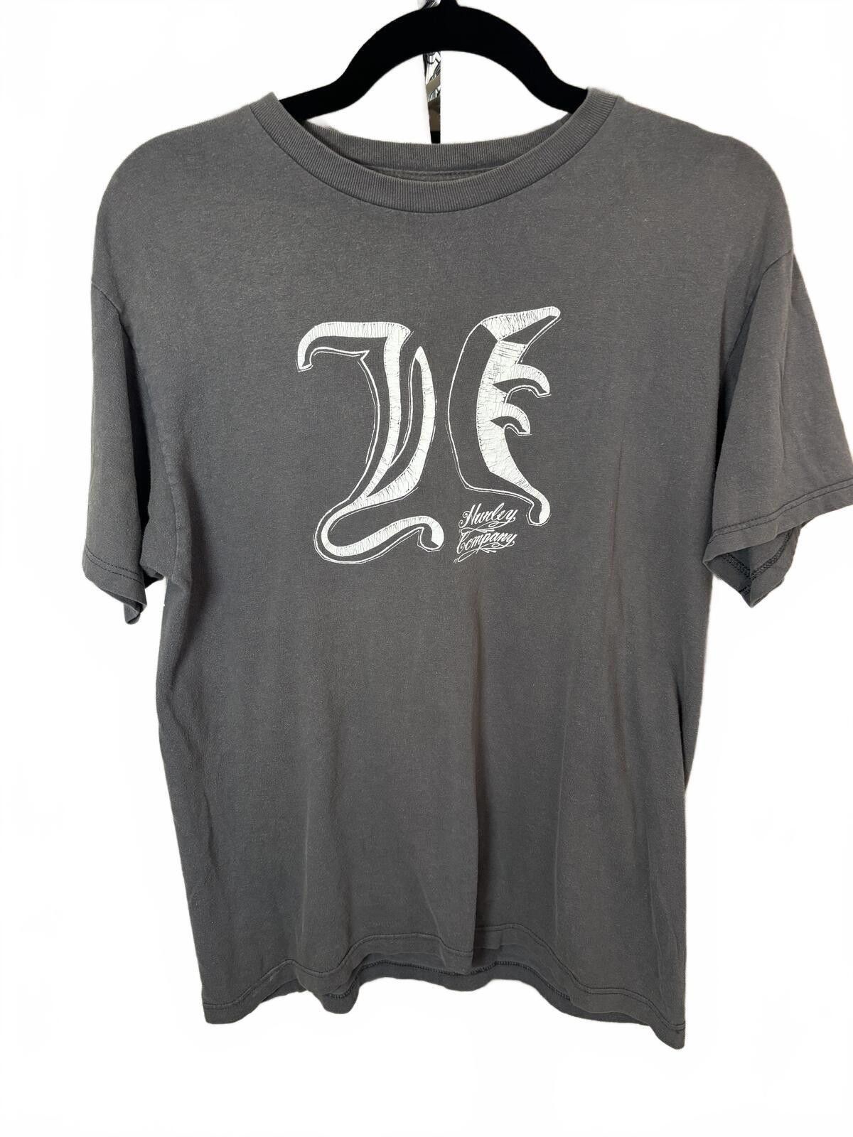 Hurley Hurley Graphic Tee Size M Gray Surf Skate Logo Tee Size ONE SIZE - 2 Thumbnail