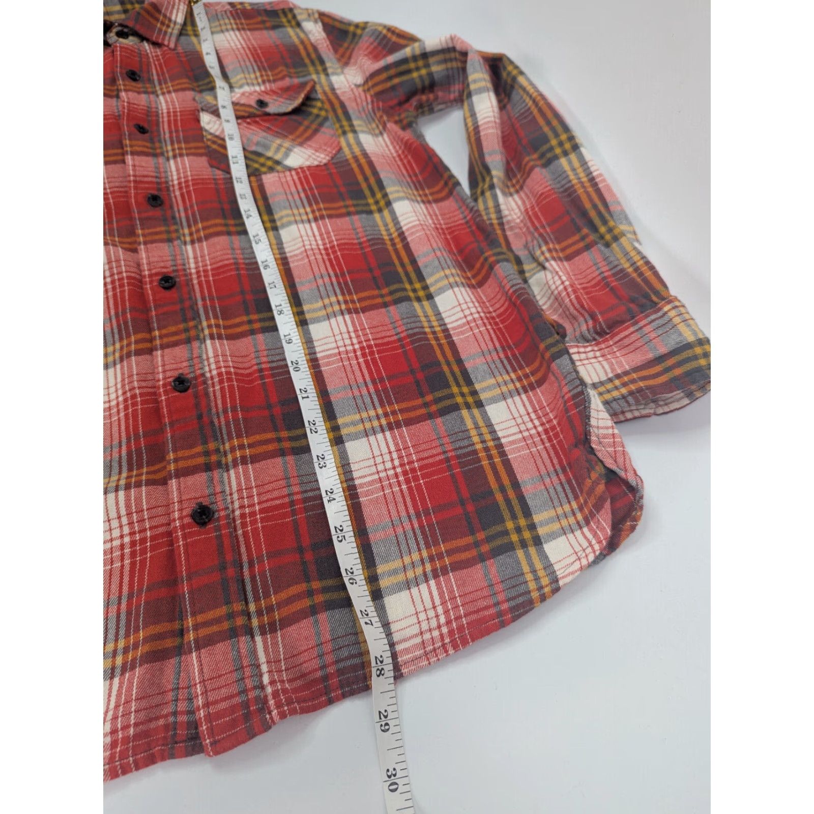 Levi's Levi's Button Red Western Plaid Flannel Shirt Long Sleeve Men's Medium Size US M / EU 48-50 / 2 - 4 Thumbnail