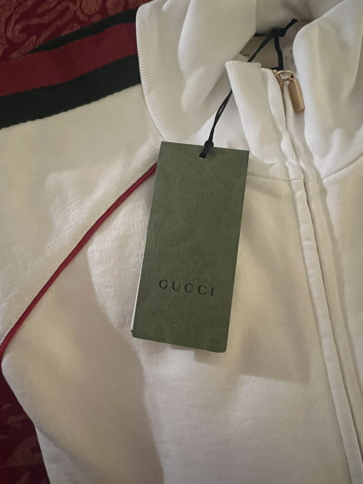 Gucci Gucci Web Stripe Trim Track Zip Up Jacket XXL!! Brand New!! Size US XXL / EU 58 / 5 - 7 Thumbnail