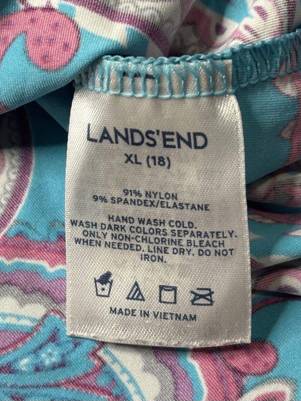 Lands' End Lands' End Top Women's XL 18 Paisley Nylon Stretch Beach Size XL / US 12-14 / IT 48-50 - 8 Thumbnail