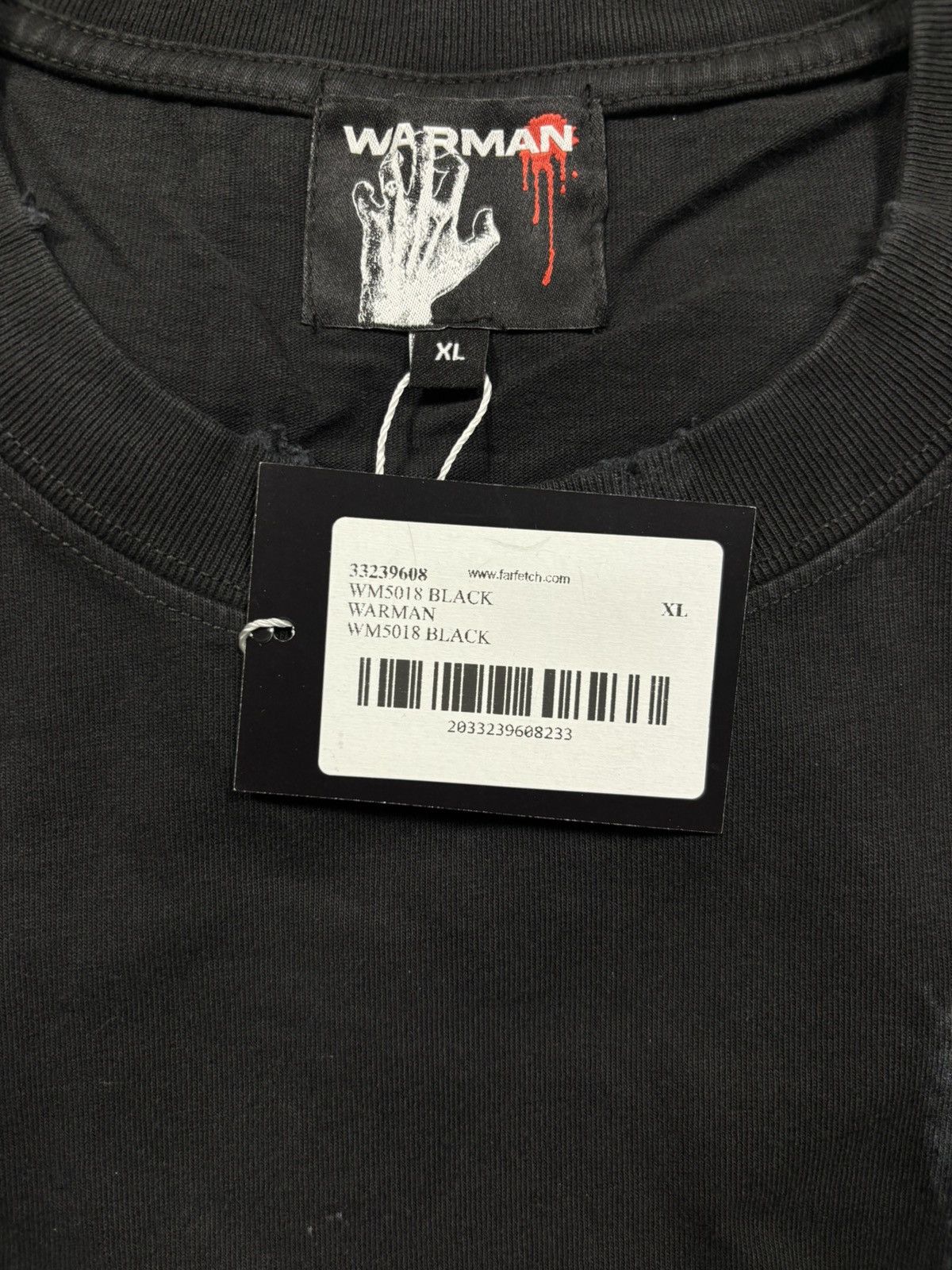 Vintage WARMAN AGGRESSIV DOG GRAPHIC TEE, WASHED BLACK Size US XL / EU 56 / 4 - 10 Thumbnail