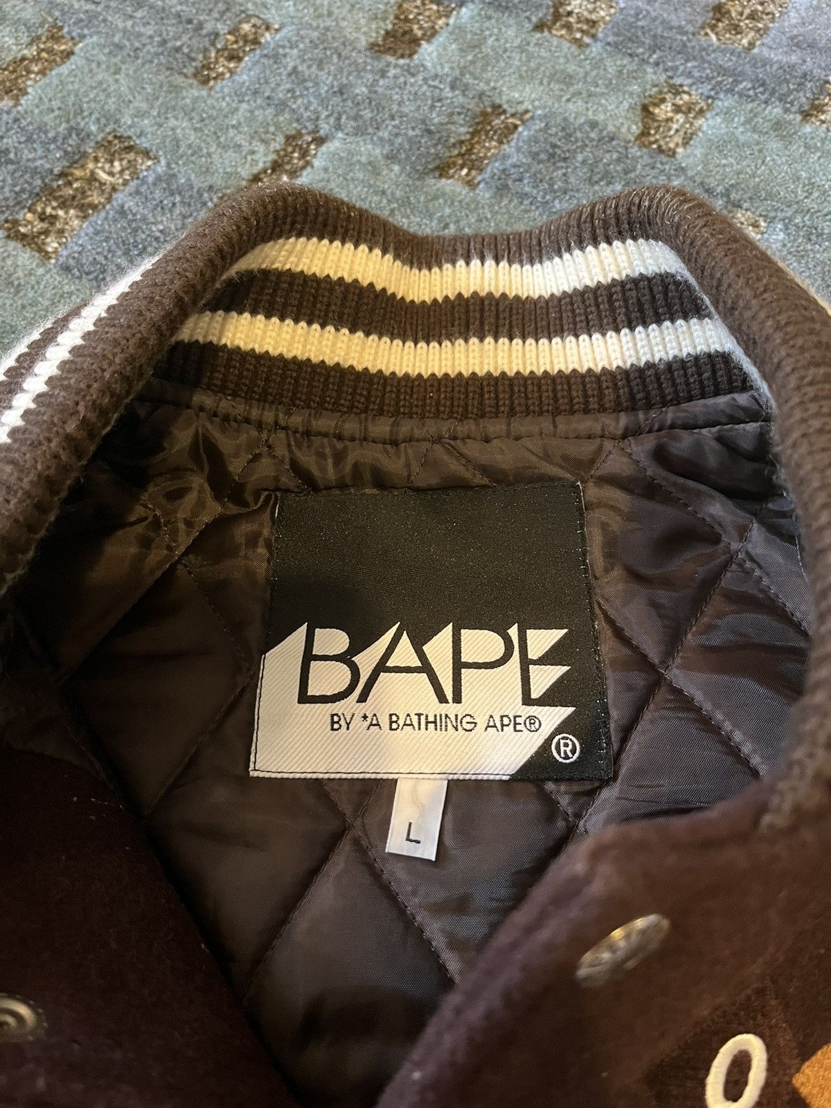 Bape 2007 A Bathing Ape Staff Exclusive Leather Bomber Jacket Size US L / EU 52-54 / 3 - 3 Thumbnail