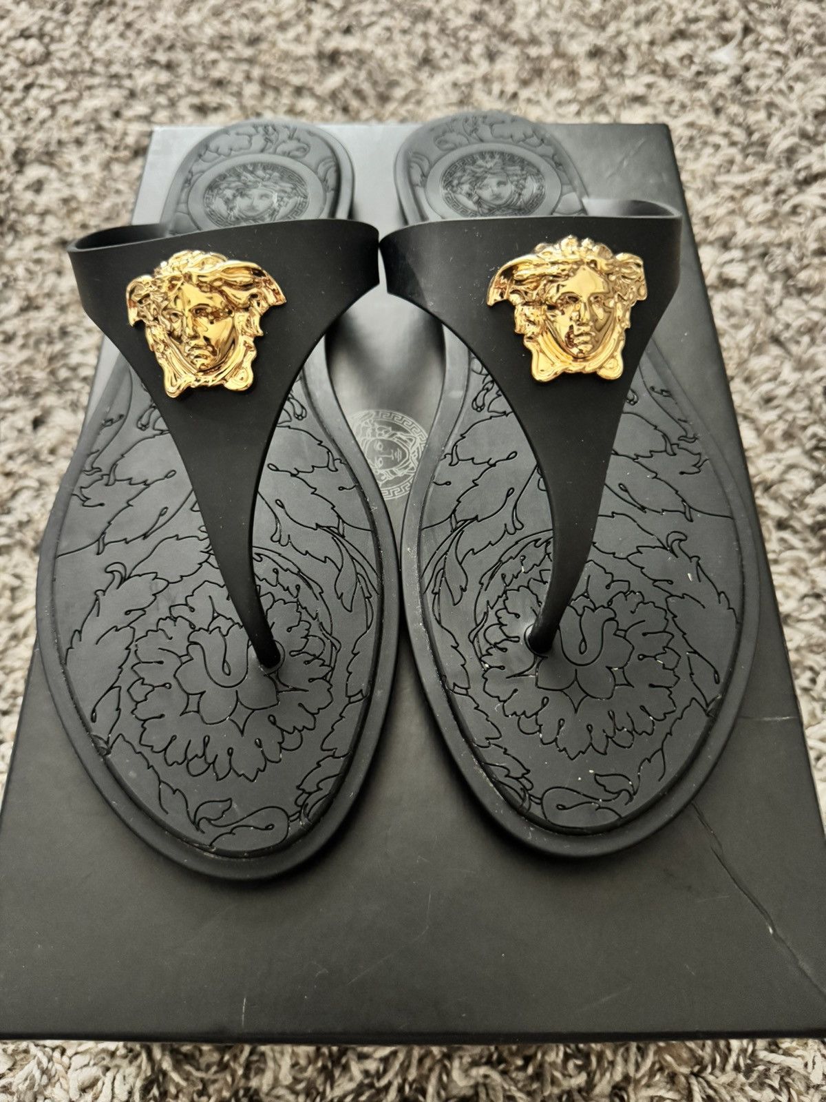 Versace Versace Medusa Sandals Euro size 37 Size US 6.5 / IT 36.5 - 1 Thumbnail