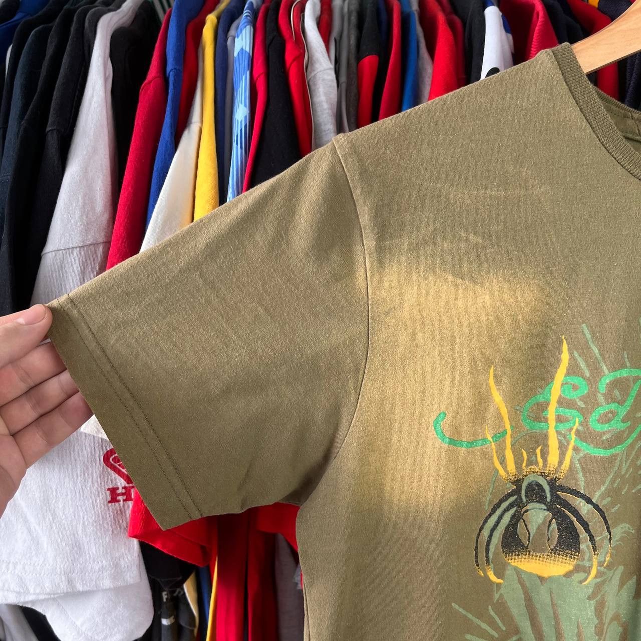 Ed Hardy Vintage Ed Hardy by Christian Audigier Green Tshirt Size US M / EU 48-50 / 2 - 3 Thumbnail