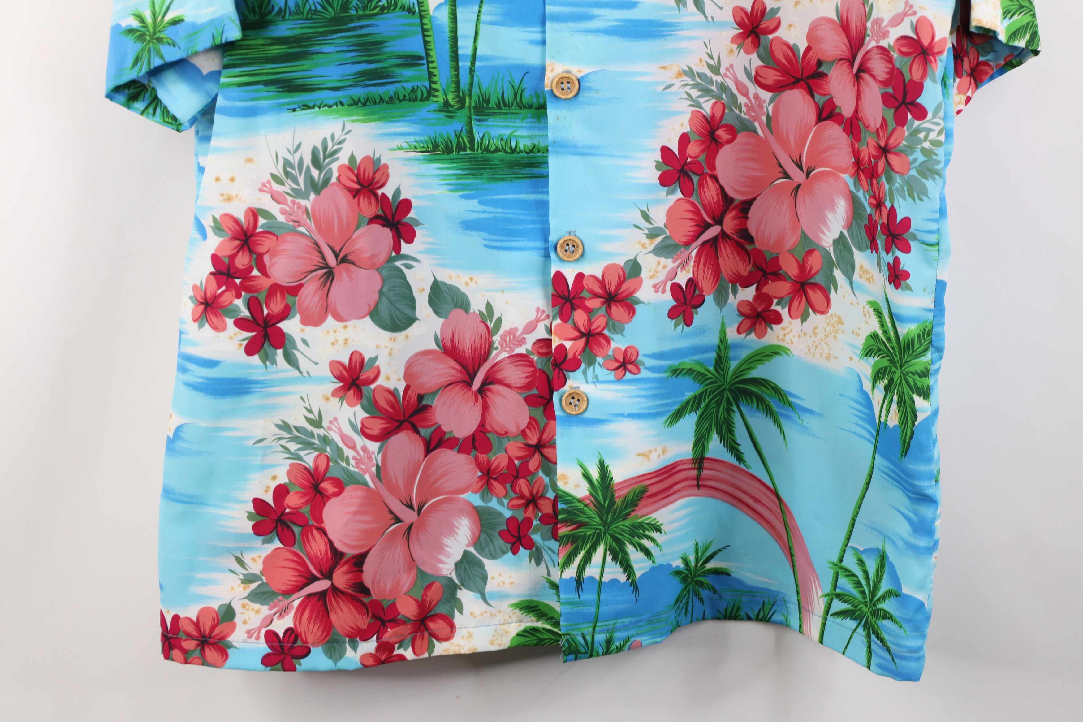 Vintage Vintage 70s Streetwear Beach Luau Hawaiian Button Shirt USA Size US L / EU 52-54 / 3 - 3 Thumbnail