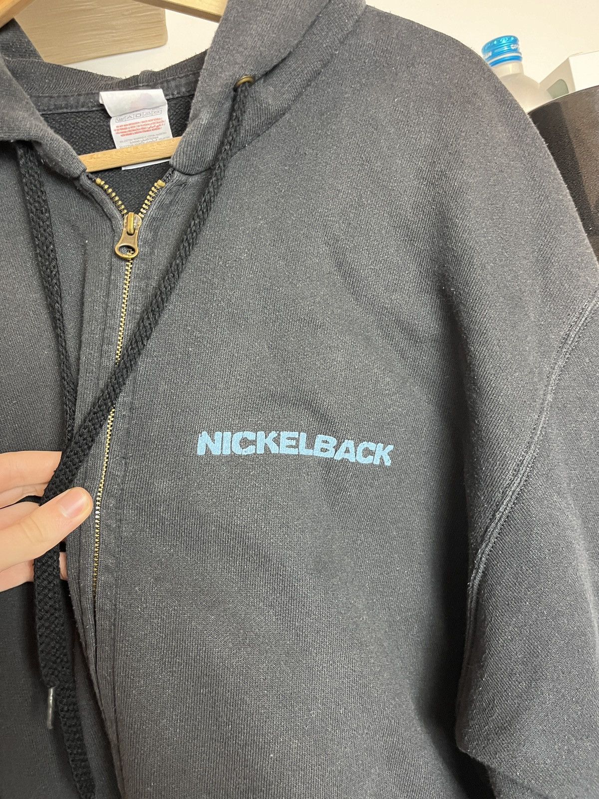 Band Tees Vintage washed Nickelback Zip Up Hoodie rare machine rare Size US XXL / EU 58 / 5 - 5 Thumbnail