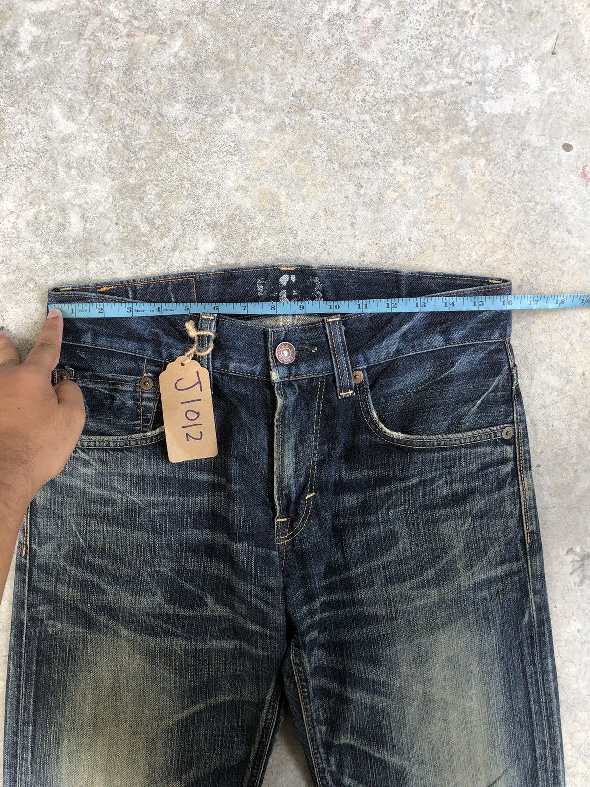 If Six Was Nine Japanese Edwin 503 Blue Trip Flared Jeans Distressed Jeans Size US 32 / EU 48 - 18 Thumbnail