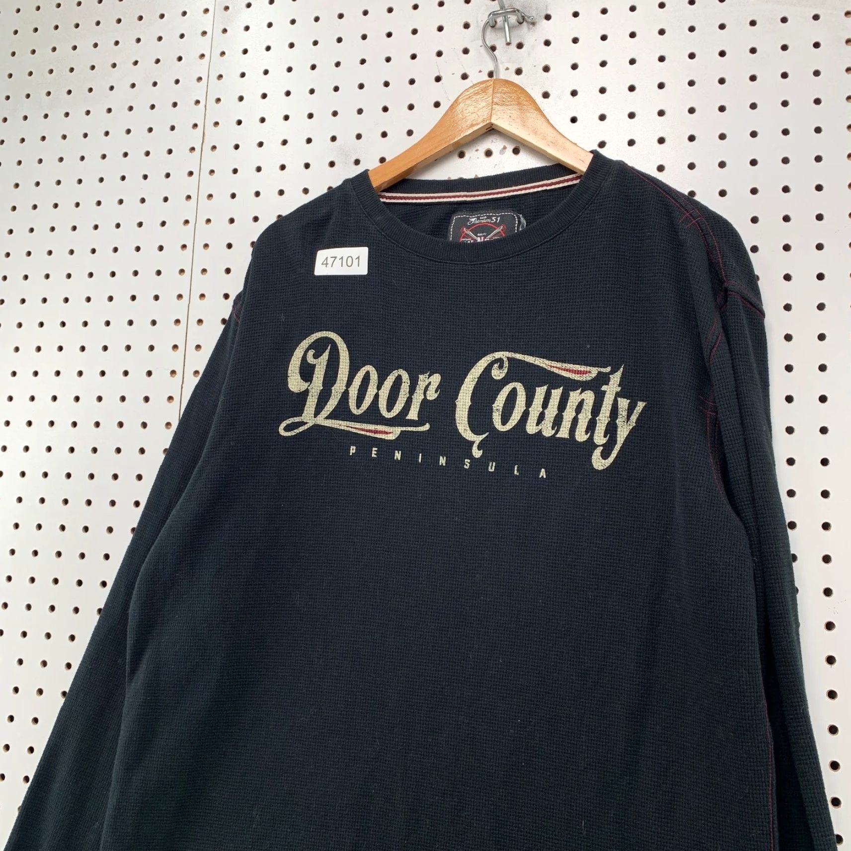 Needles Iron Needle Thermal Shirt Mens L Black Door County Long Sleeve Biker Size US L / EU 52-54 / 3 - 6 Thumbnail