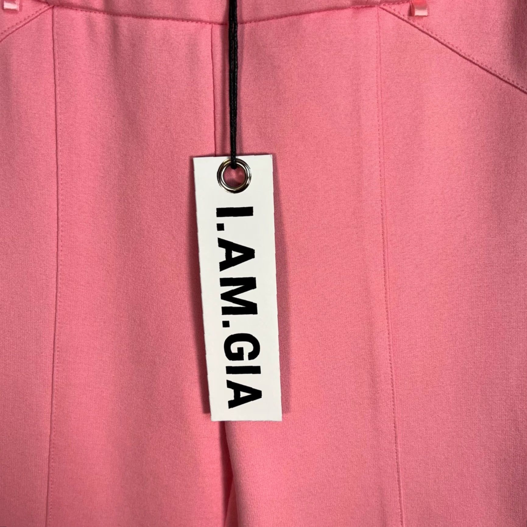 I.AM.GIA I.AM.GIA Pink High-Waisted Straight-Leg Pants Womens M Pink Size 28" / US 6 / IT 42 - 6 Thumbnail