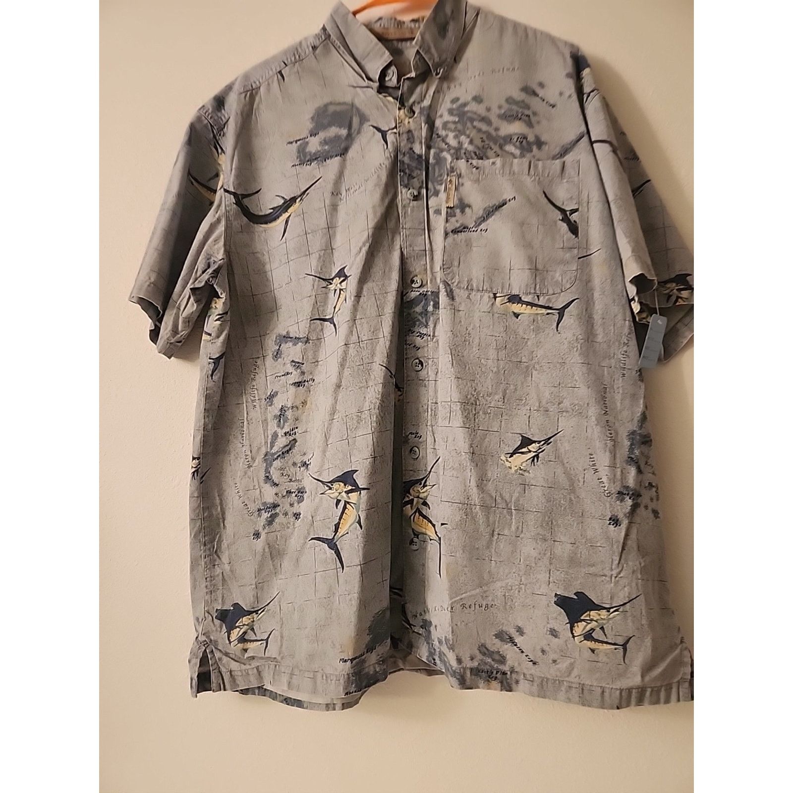 Columbia Columbia River Lodge Shirt Mens Size L Blue Marlin Fishing Size US L / EU 52-54 / 3 - 1 Thumbnail