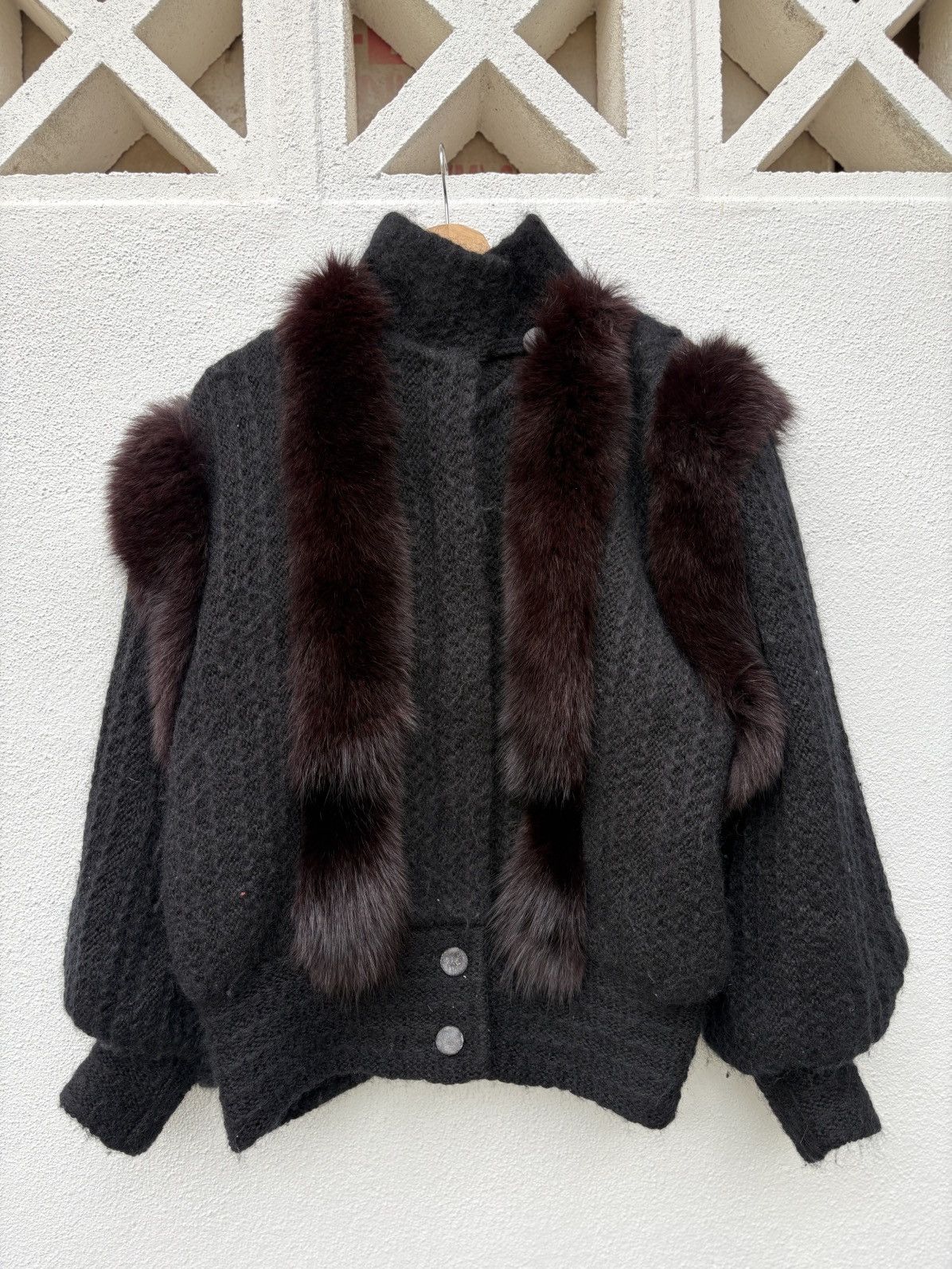 Vintage Vintage Fox Fur Shag Shaggy Cardigan Jacket LGB Inspired Size US M / EU 48-50 / 2 - 2 Thumbnail
