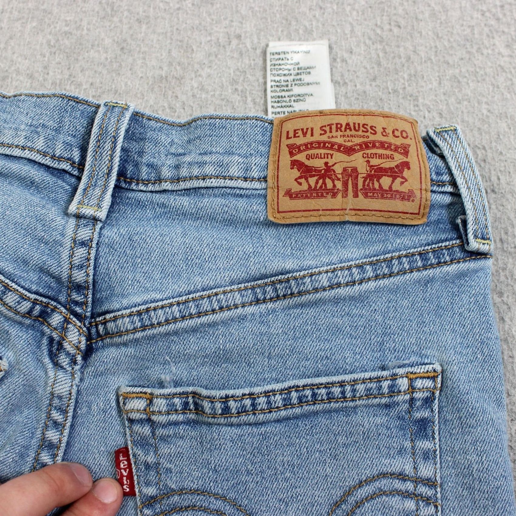 Levi's Levis Ribcage Straight Ankle Jeans Women 26 Blue Light Wash Slim Stretch Denim Size 26" / US 2 / IT 38 - 6 Thumbnail