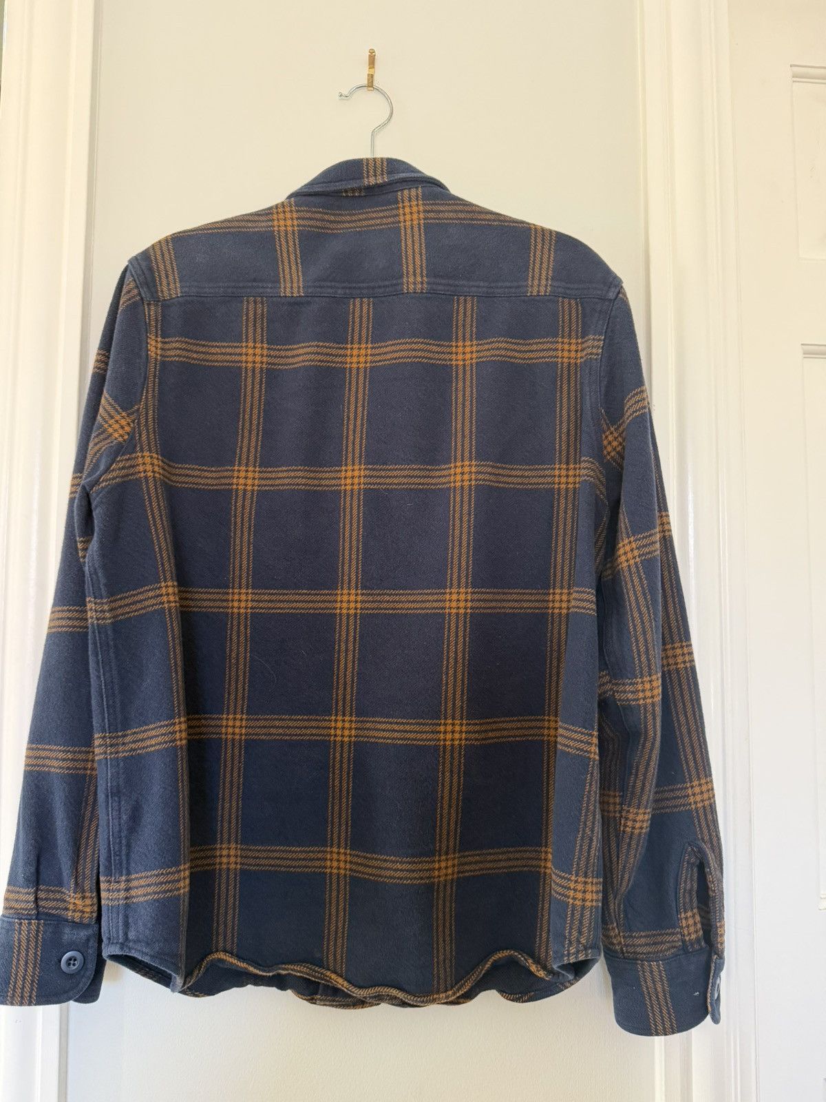 Madewell Madewell Heavy Flannel Overshirt Navy Brown Workwear Jacket Size US M / EU 48-50 / 2 - 3 Thumbnail