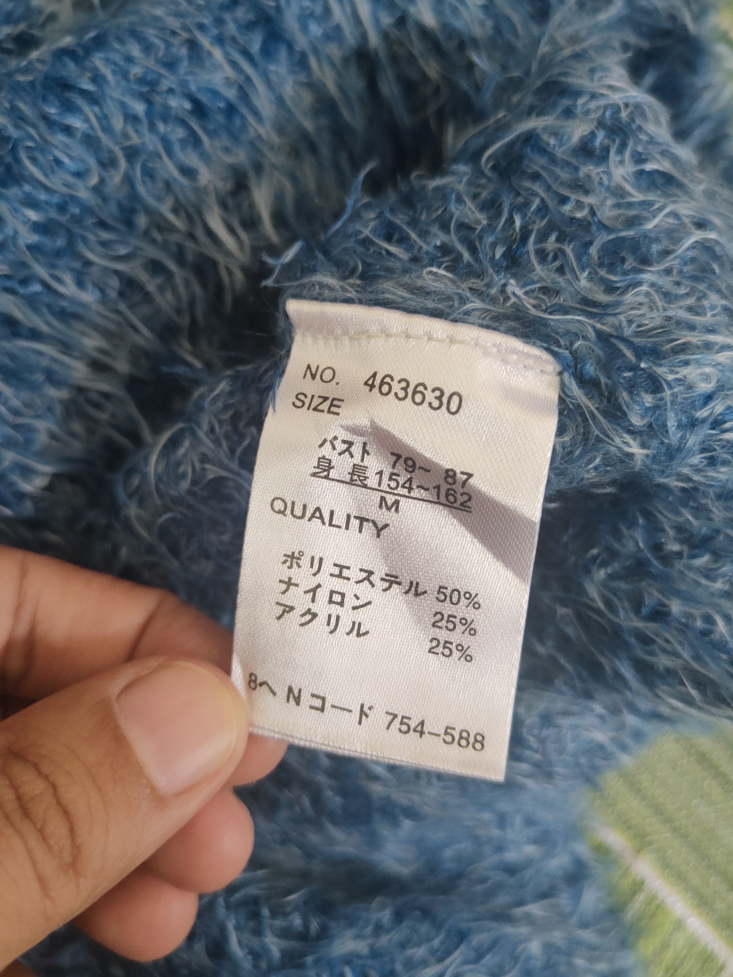 Japanese Brand DL DIRZ Blue Fur shaggy Mohair Knitwear #46-503 Size M / US 6-8 / IT 42-44 - 11 Thumbnail