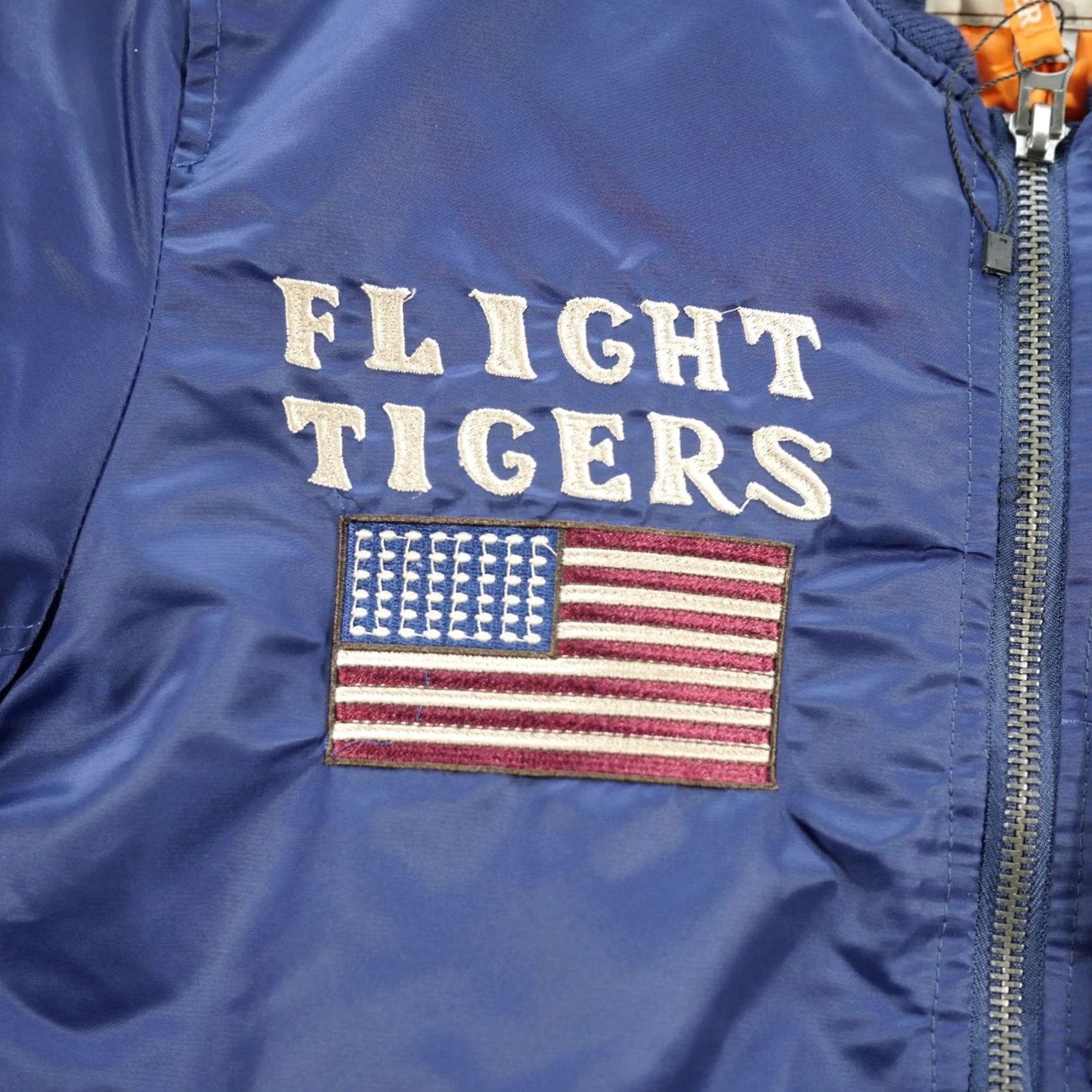 Vintage VINTAGE Flight Tigers Jacket Mens M Blue P-98 Warhawk Bomber 90s Embroidered Jacket Size US M / EU 48-50 / 2 - 4 Thumbnail
