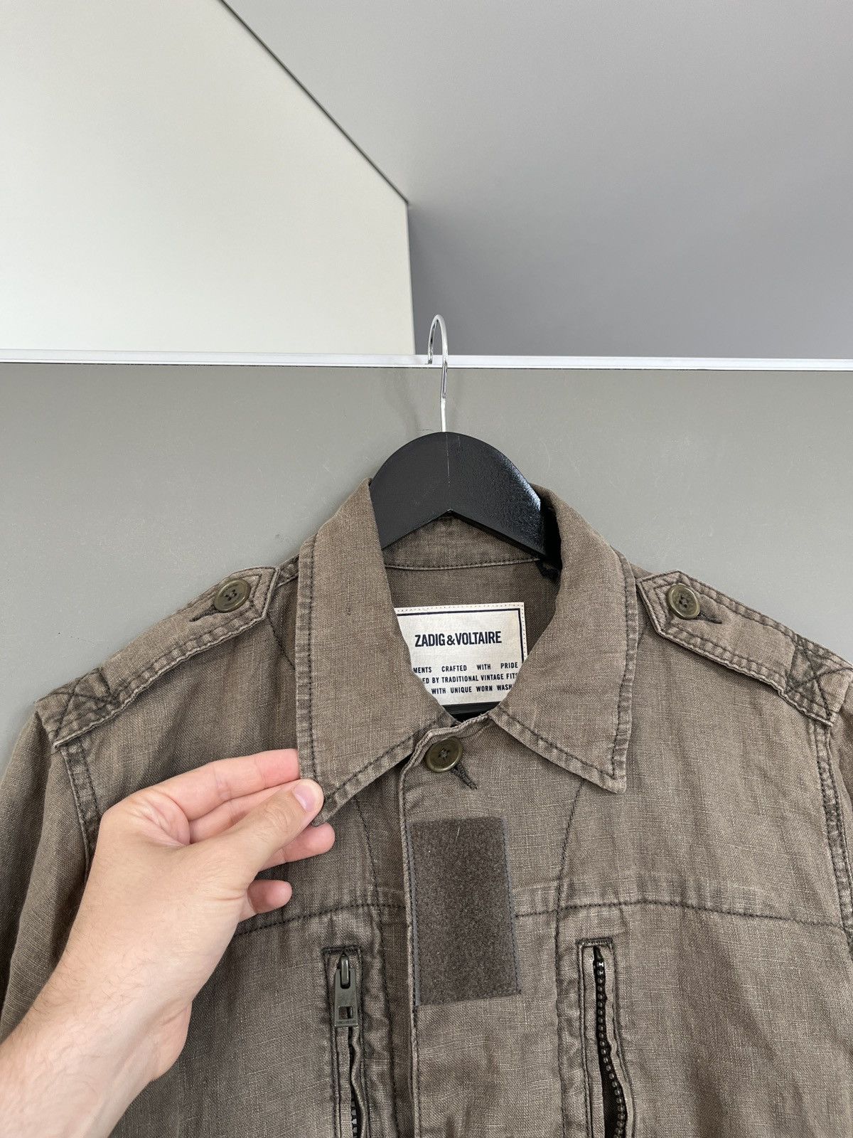 Zadig & Voltaire Zadig & Voltaire Kid Lin Lave Military Linen Jacket Size S / US 4 / IT 40 - 6 Thumbnail
