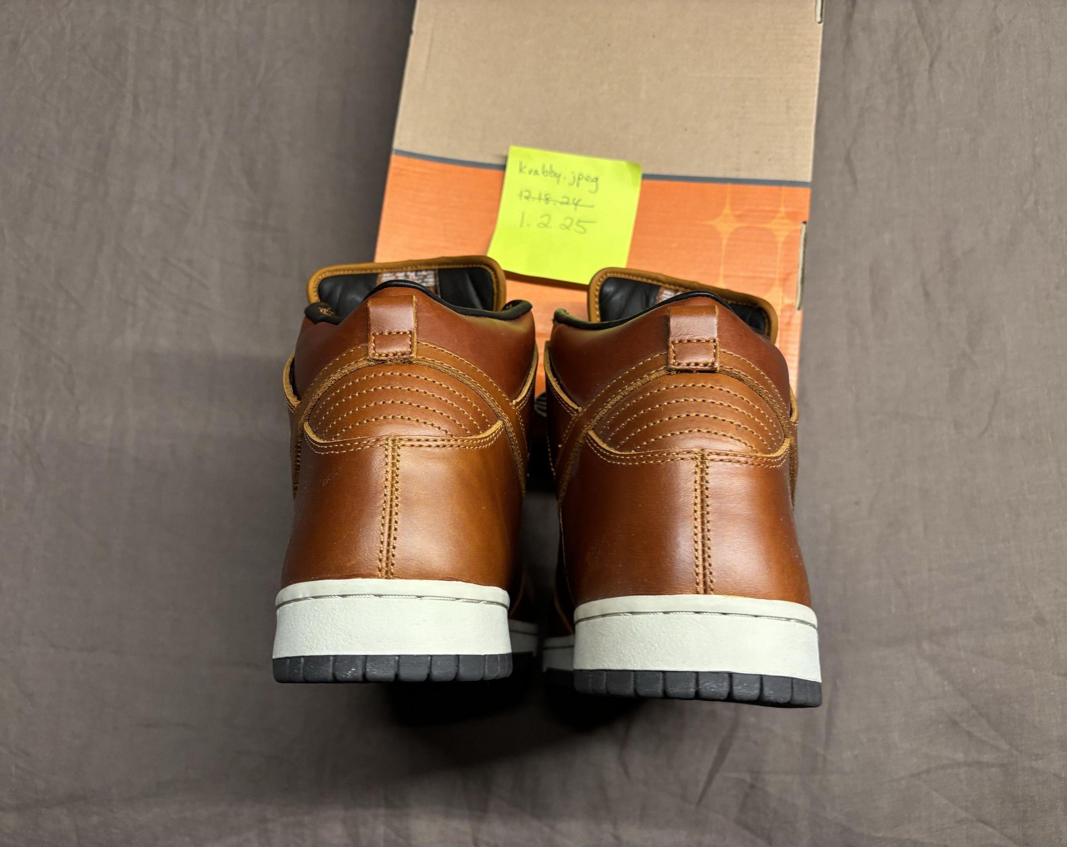 Nike Deadstock 2000's Nike Dunk High Premium Curry Size US 12 / EU 45 - 2 Thumbnail