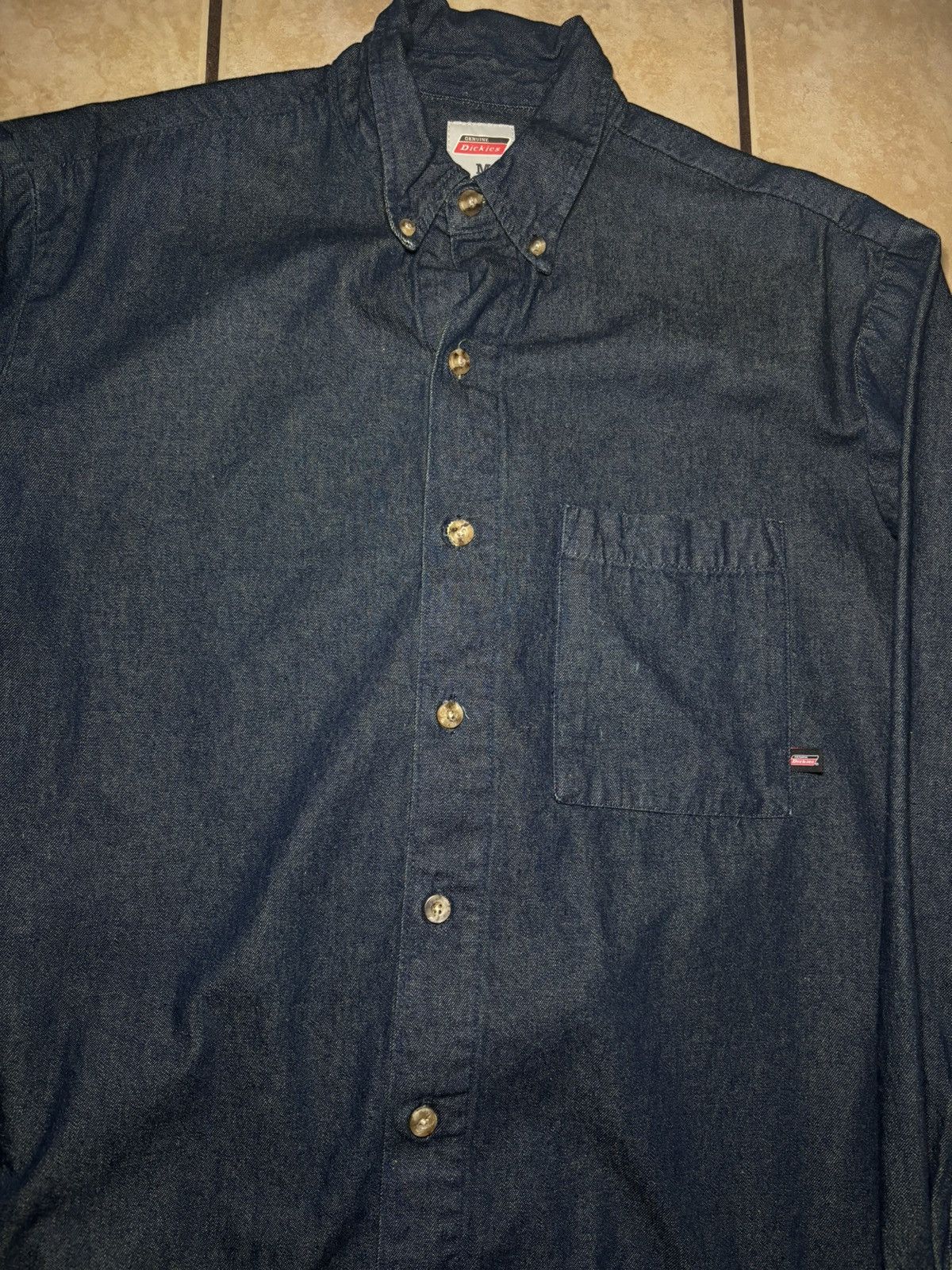 Dickies Navy blue Dickies denim button-up shirt Size US M / EU 48-50 / 2 - 2 Thumbnail