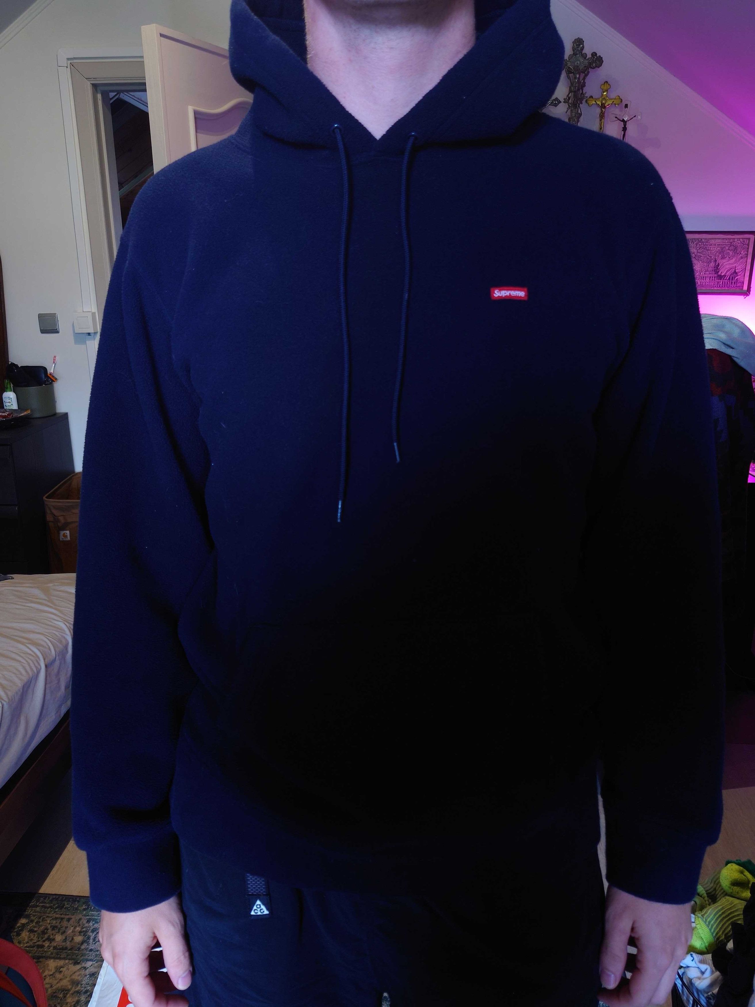 Supreme Supreme Polartec Hooded Sweatshirt Navy L Size US L / EU 52-54 / 3 - 6 Thumbnail