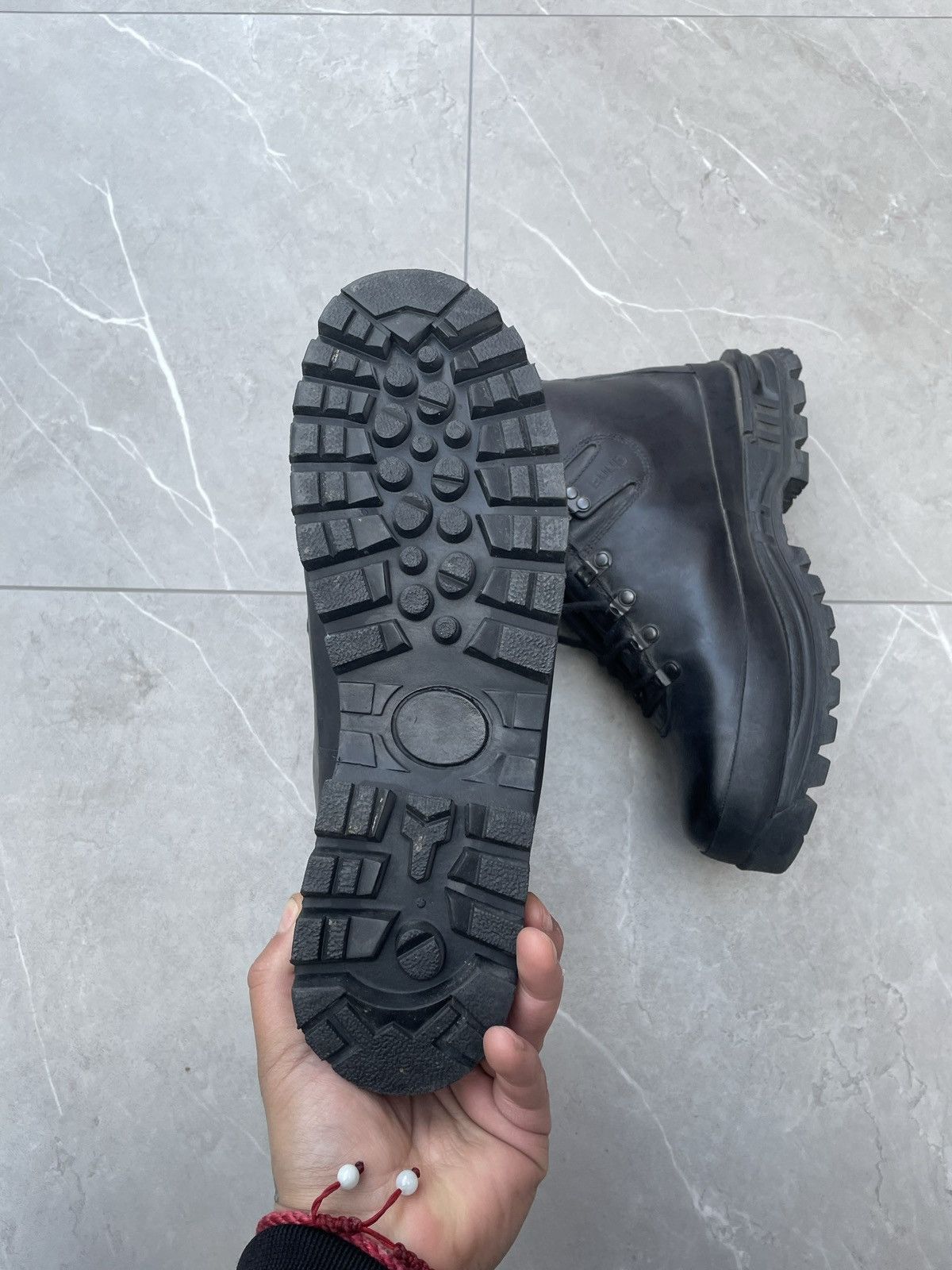 Vintage 1970s Vintage Military Black Leather Combat Boots Size US 9 / EU 42 - 6 Thumbnail