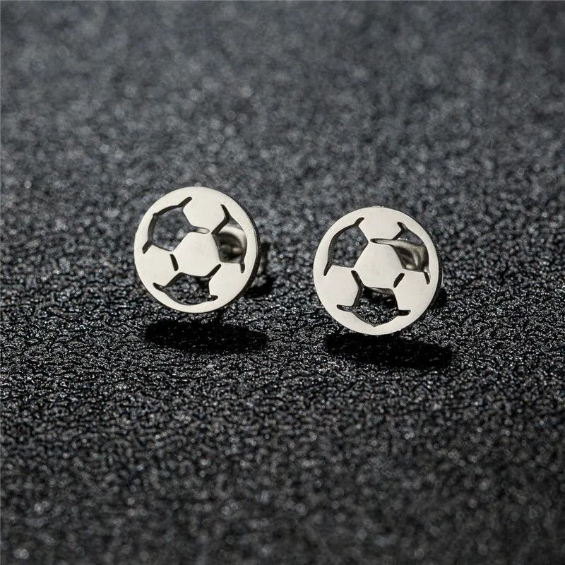 Jewelry Football Mini Stud Earrings Charm Earring Gift Size ONE SIZE - 1 Thumbnail