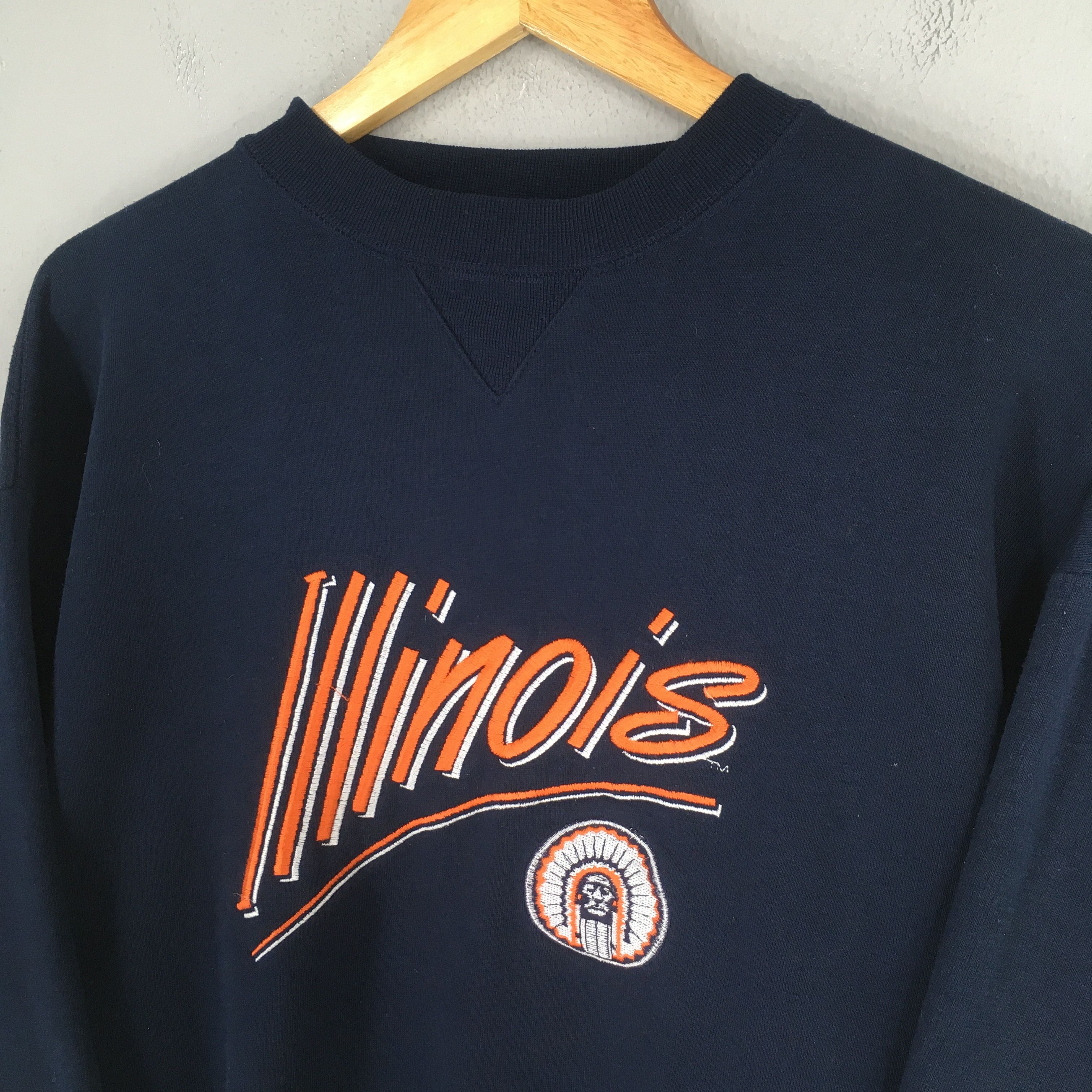 NCAA × Vintage Vintage UI Illinois University Sweatshirt Large Size US L / EU 52-54 / 3 - 3 Thumbnail