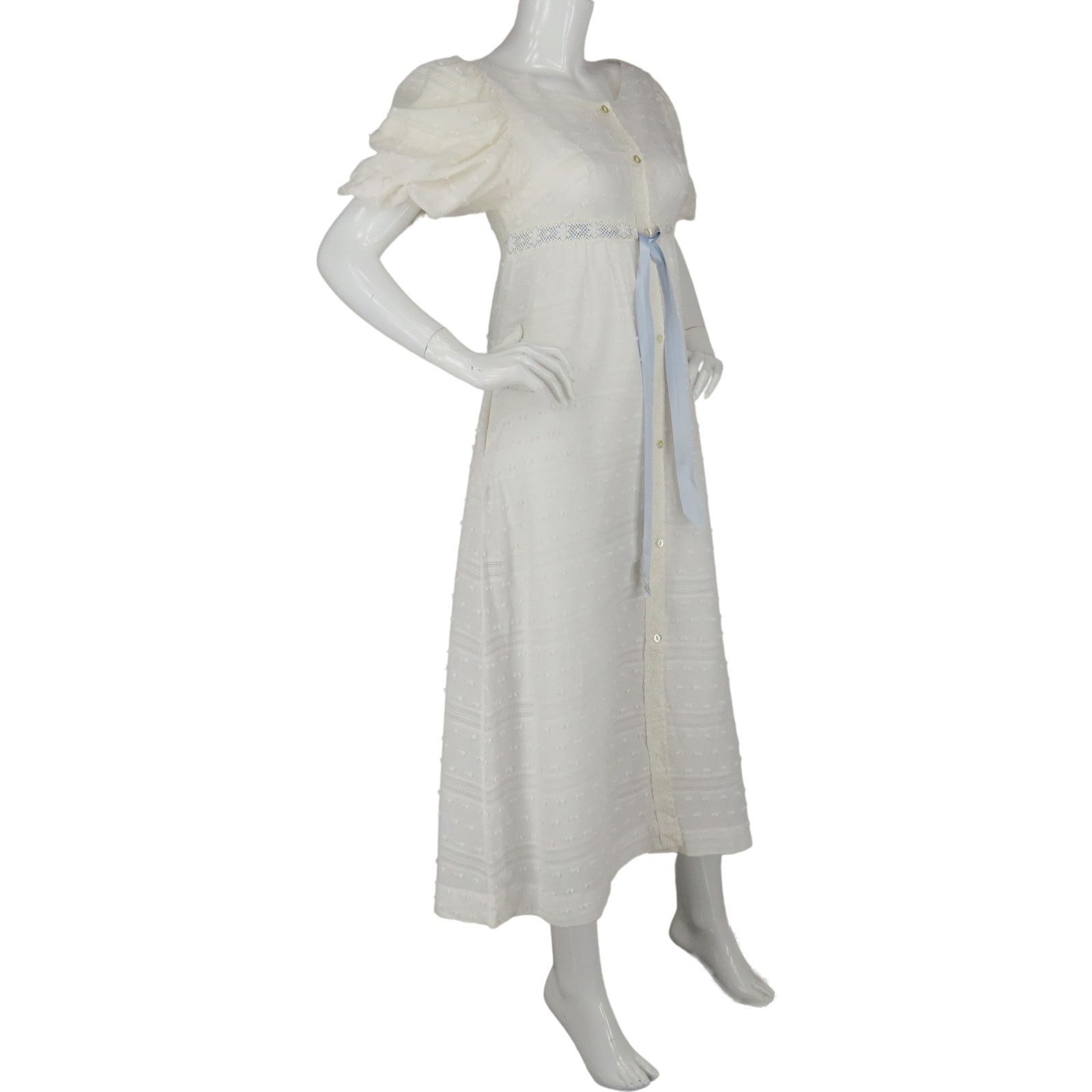 Vintage Vintage Swiss Dot Lace Trim Nightgown Size S / US 4 / IT 40 - 5 Thumbnail