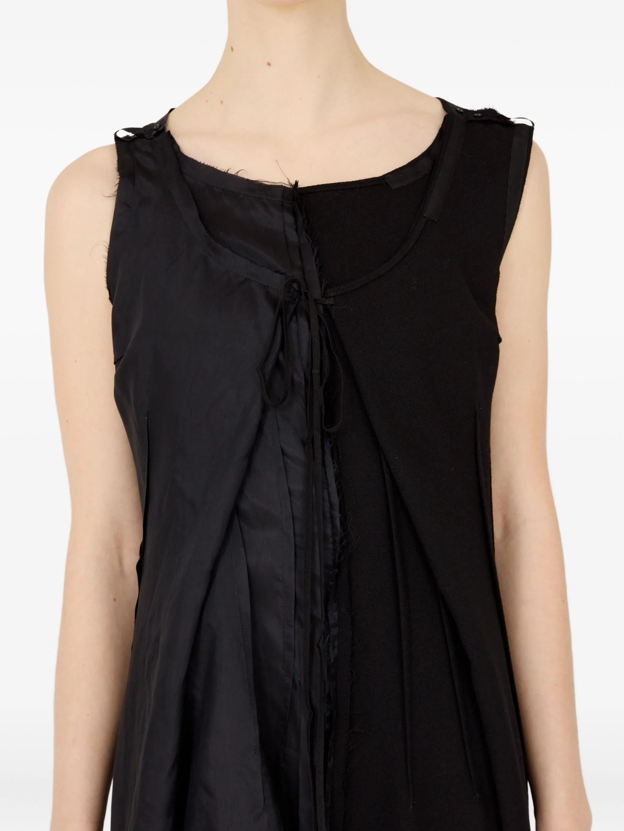 Maison Margiela o1w1db10526 Virgin Wool Midi Dress in Black Size M / US 6-8 / IT 42-44 - 6 Thumbnail