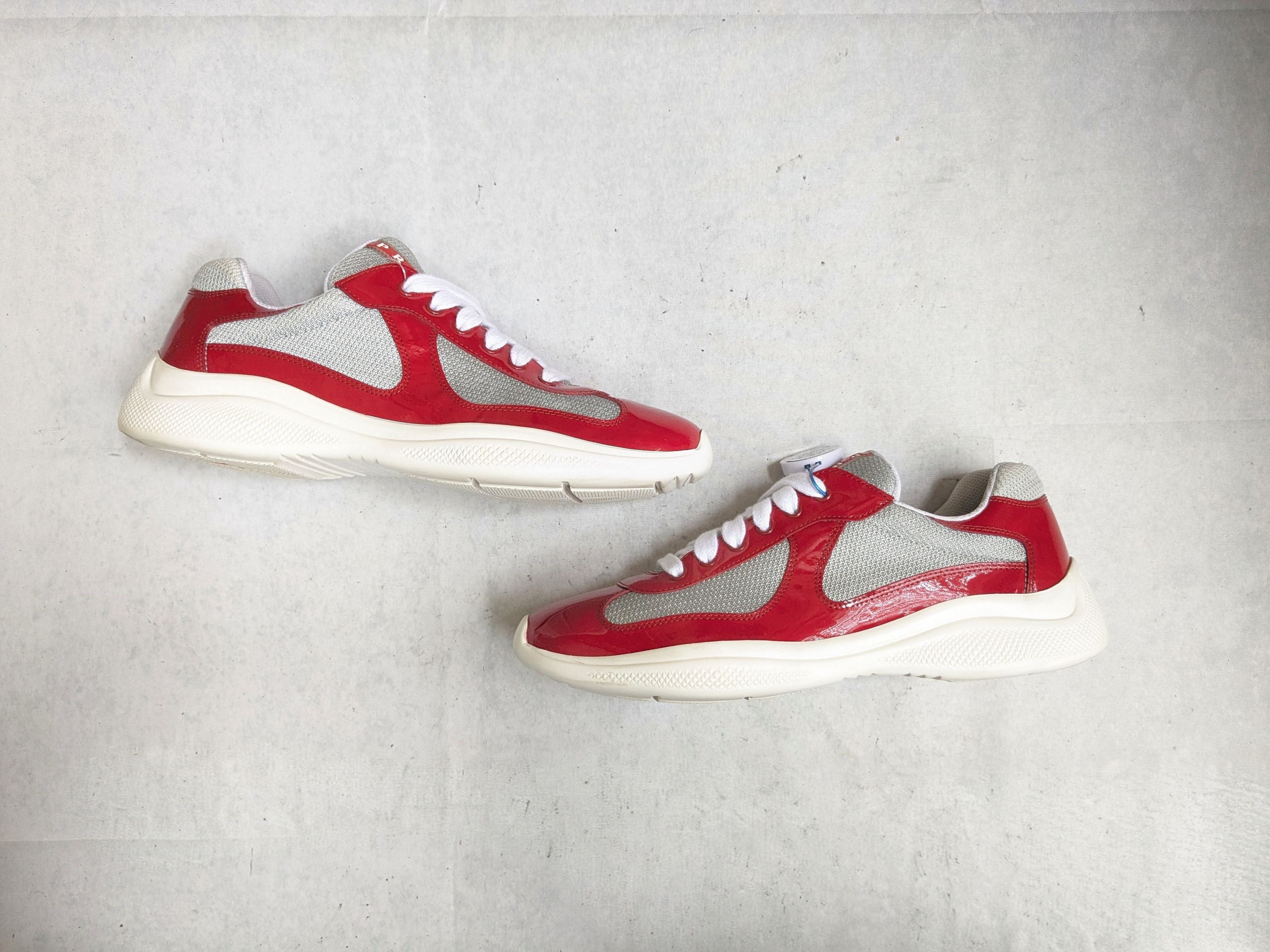 Prada Prada America's Cup Sneakers Red Patent Leather 10 Low Tops Size US 10 / EU 43 - 1 Thumbnail
