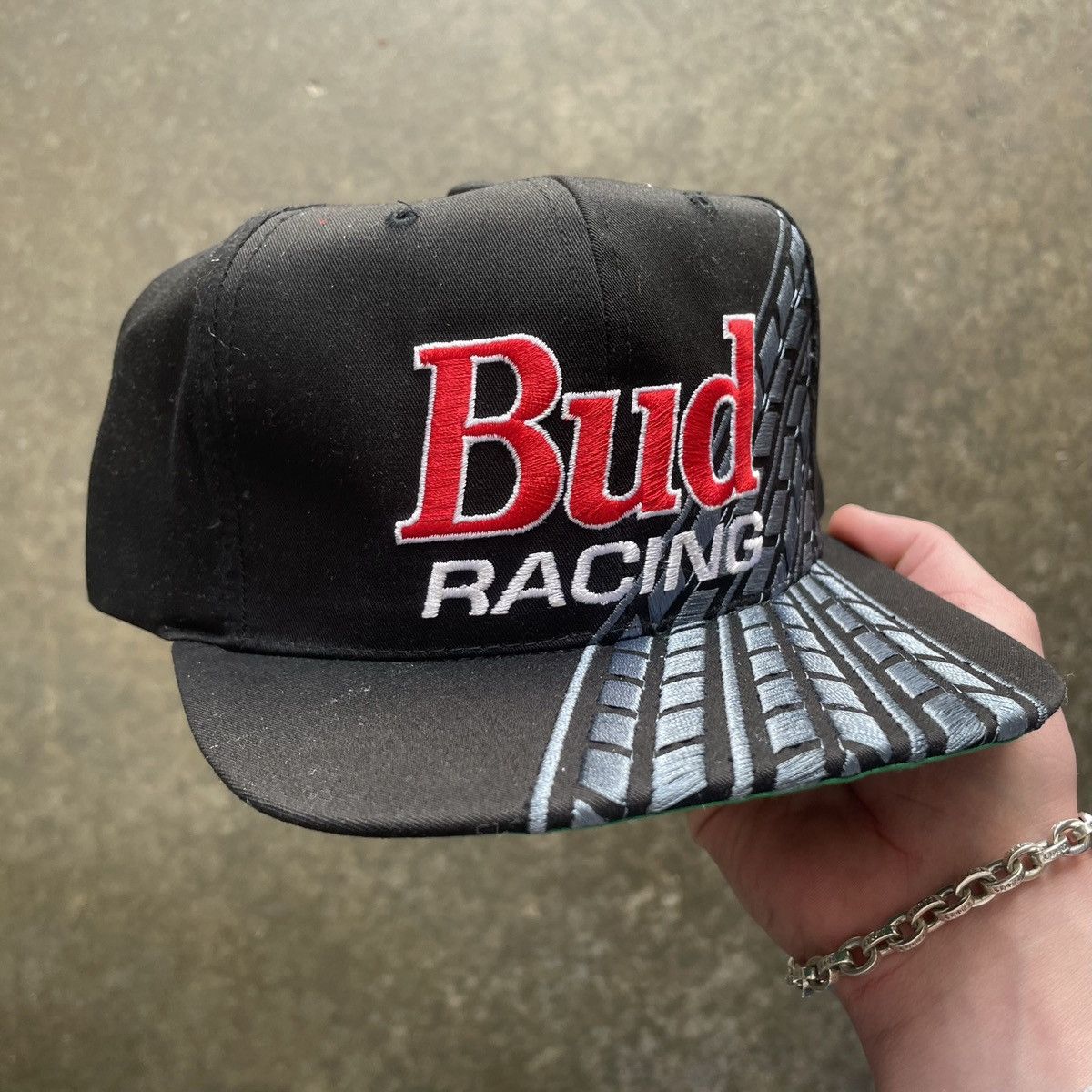 Budweiser × Vintage Vintage 90s Bud Racing Budweiser Snapback Hat Black Nascar Size ONE SIZE - 2 Thumbnail