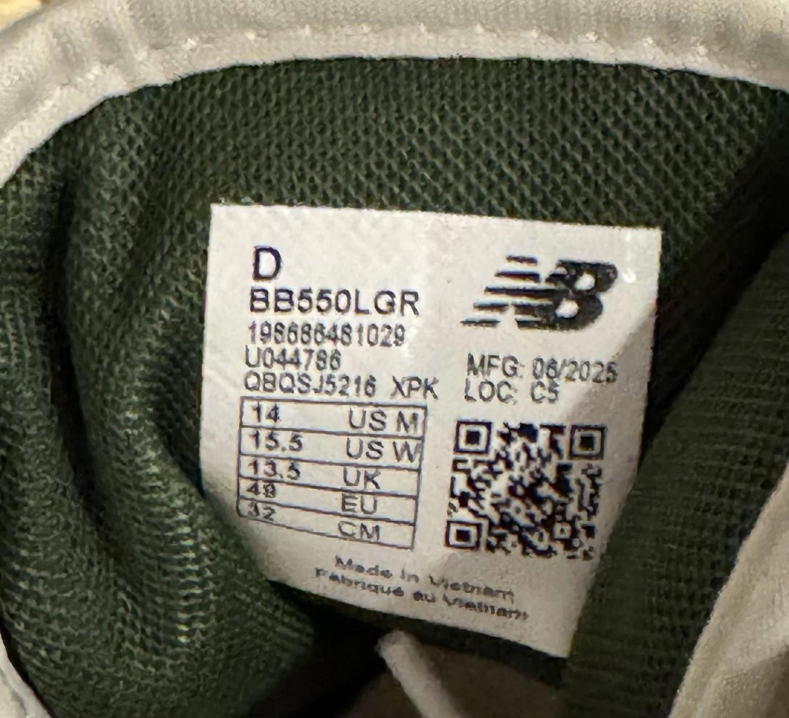 New Balance New Balance 550 Permafrost Dark Alpine Green 14 Size US 14 / EU 47 - 7 Thumbnail