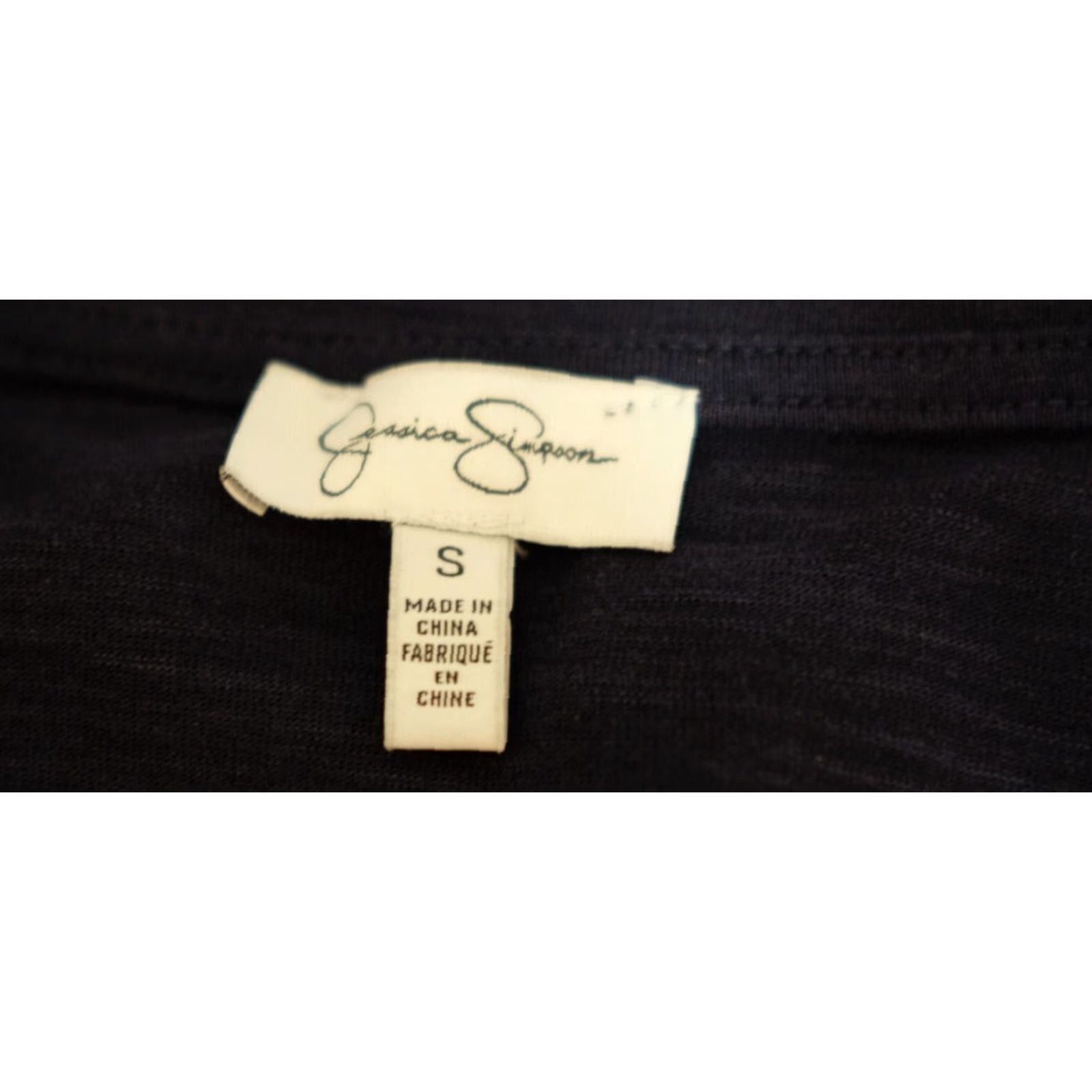 Jessica Simpson Jessica Simpson Knit Top Shirt Navy Women's S V-Neck Dolman Short Sleeve Knit Top Size S / US 4 / IT 40 - 7 Thumbnail