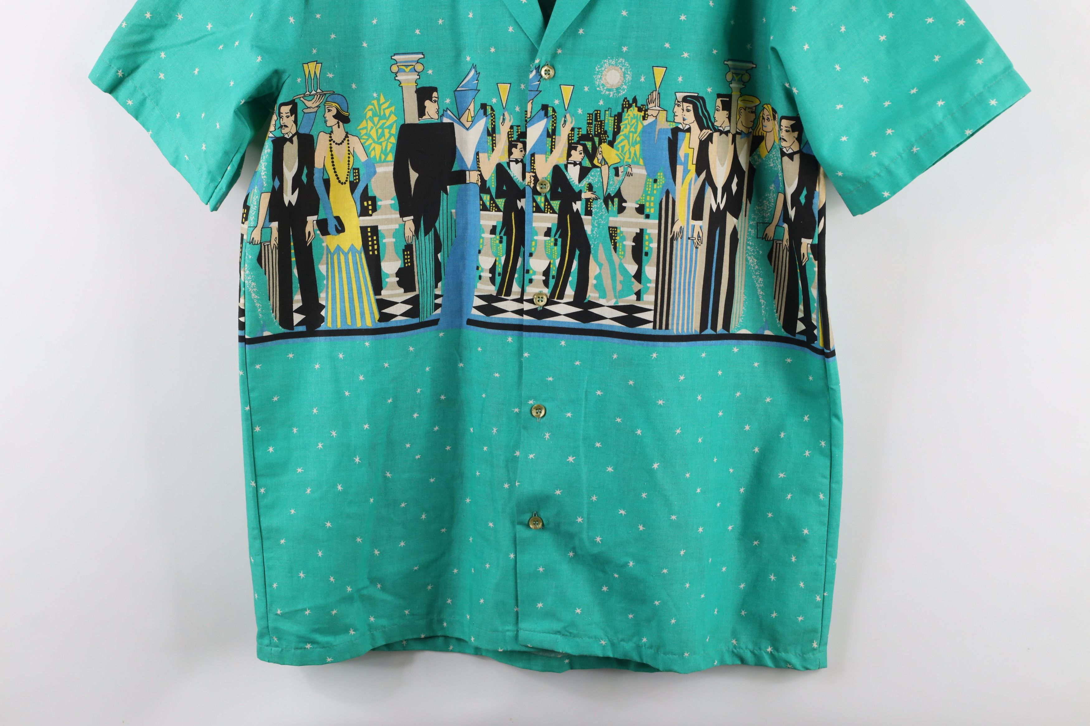 Vintage Vintage 90s Streetwear Over Print Camp Button Shirt USA Size US M / EU 48-50 / 2 - 3 Thumbnail