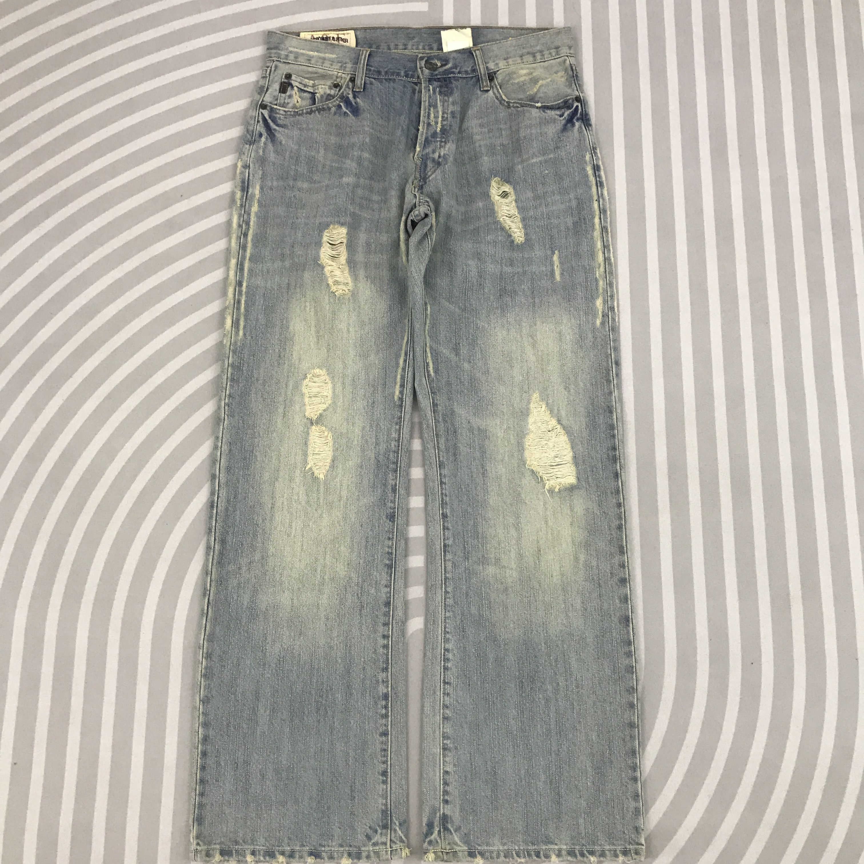 Abercrombie & Fitch × Japanese Brand × Vintage Baggy denim Abercrombie & Fitch Distressed Pants Size US 32 / EU 48 - 1 Thumbnail