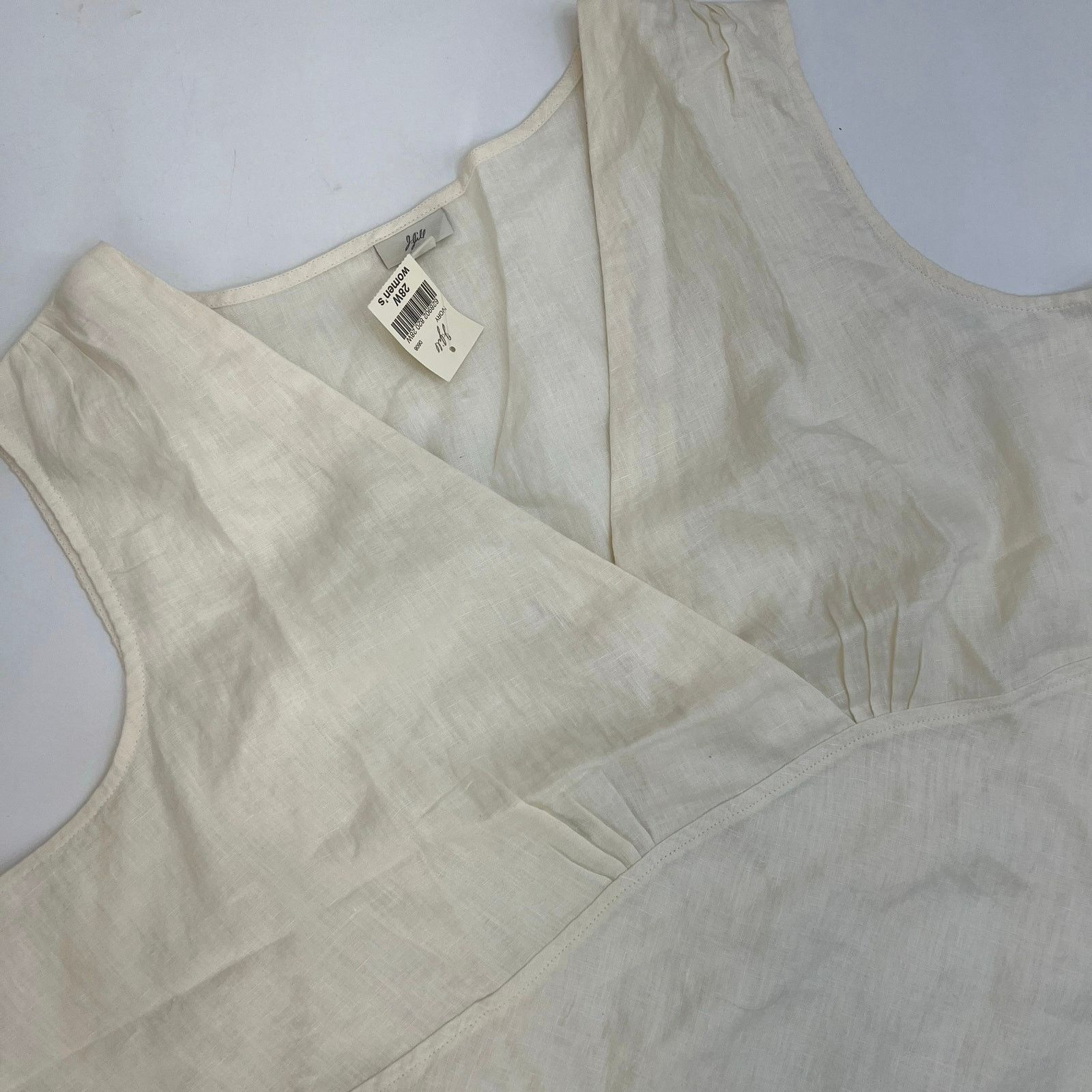J. Jill J. Jill Linen Tank Top Blouse Cream White Ecru Size 4XL / US 24-26 - 2 Thumbnail
