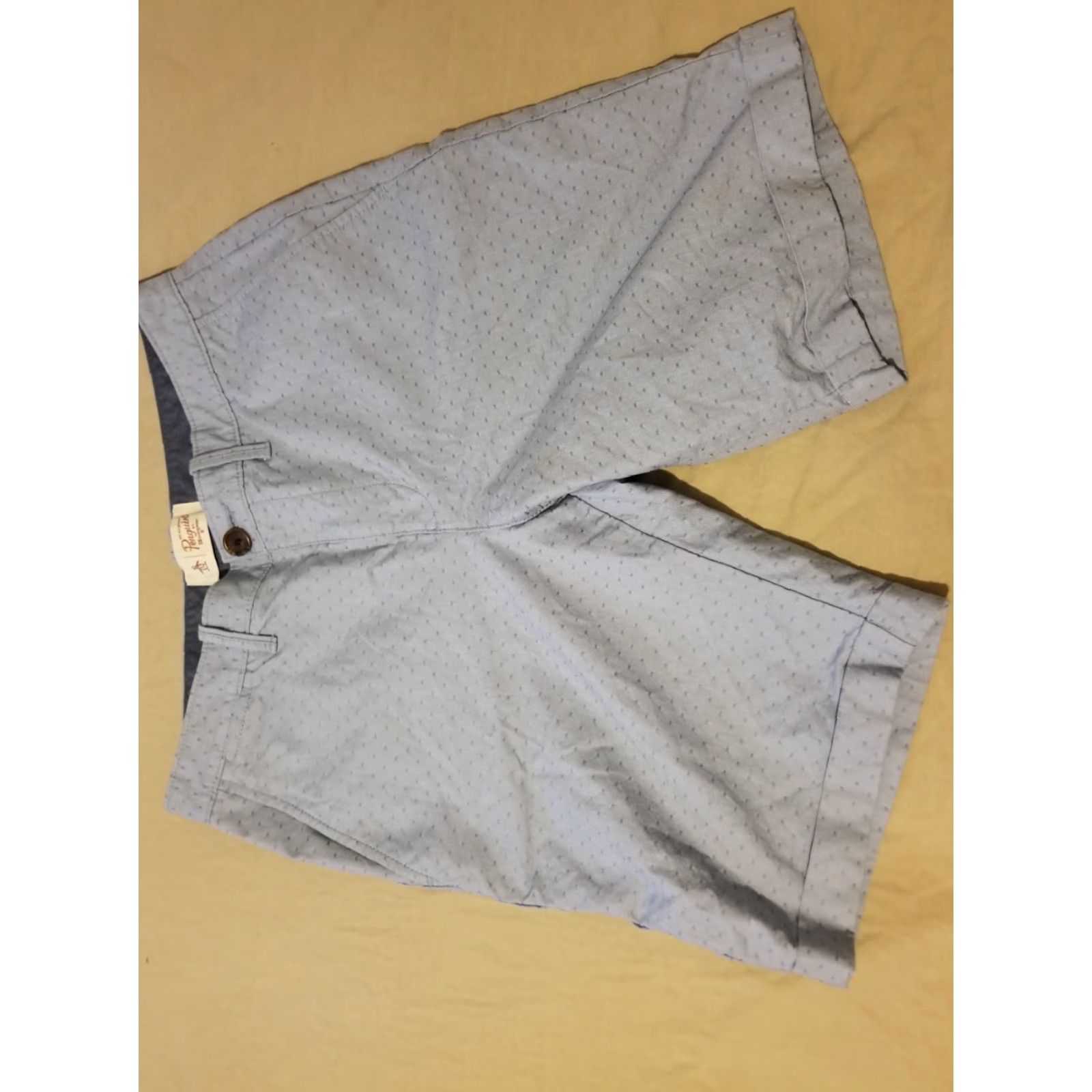 Vintage Penguin Shorts Khaki Blue Cotton Chino 30 32 Mens 30 Regular Size Mens Blue Chino Shorts Size US 30 / EU 46 - 3 Thumbnail